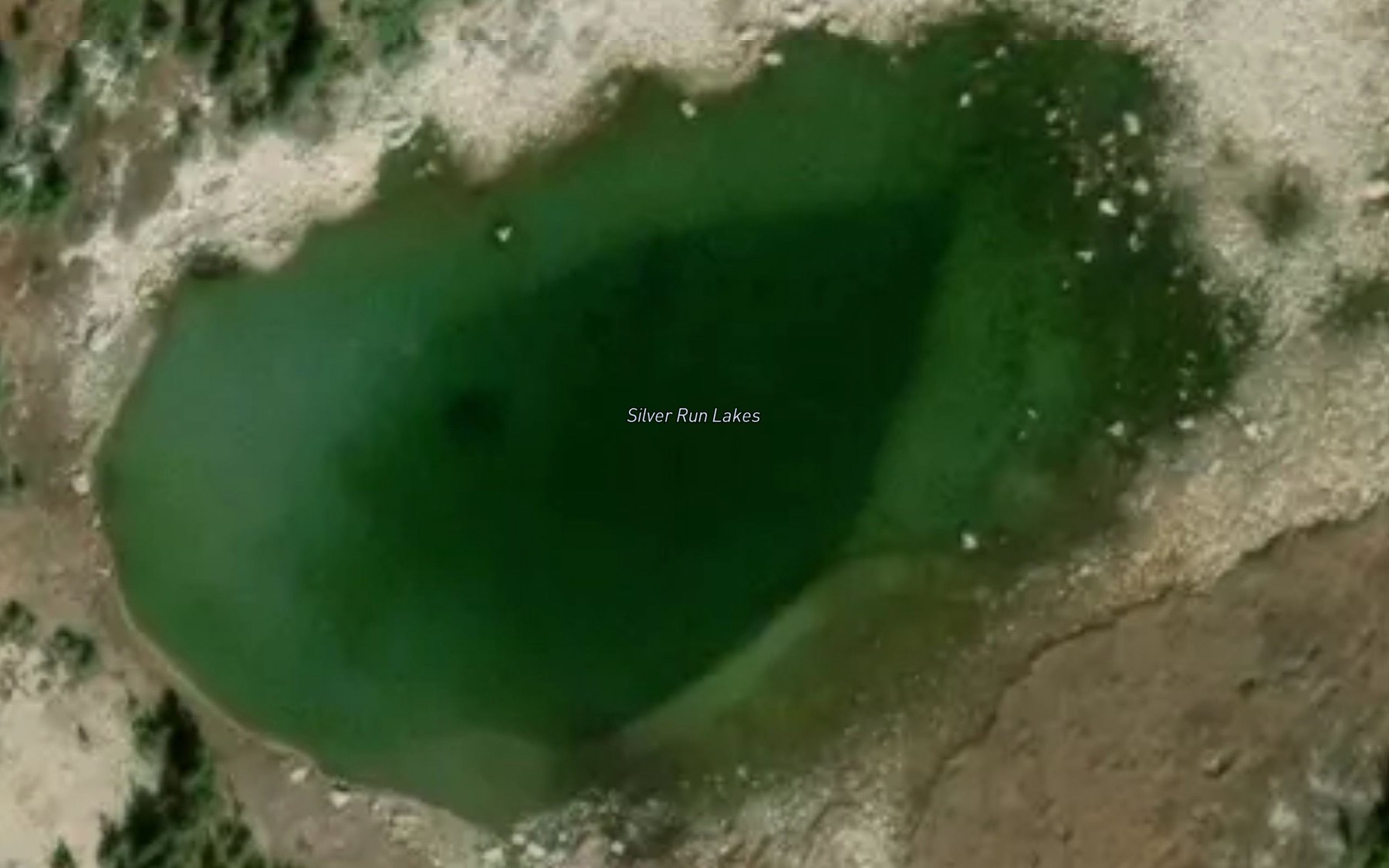 Satellite map of the Silver Run Lakes