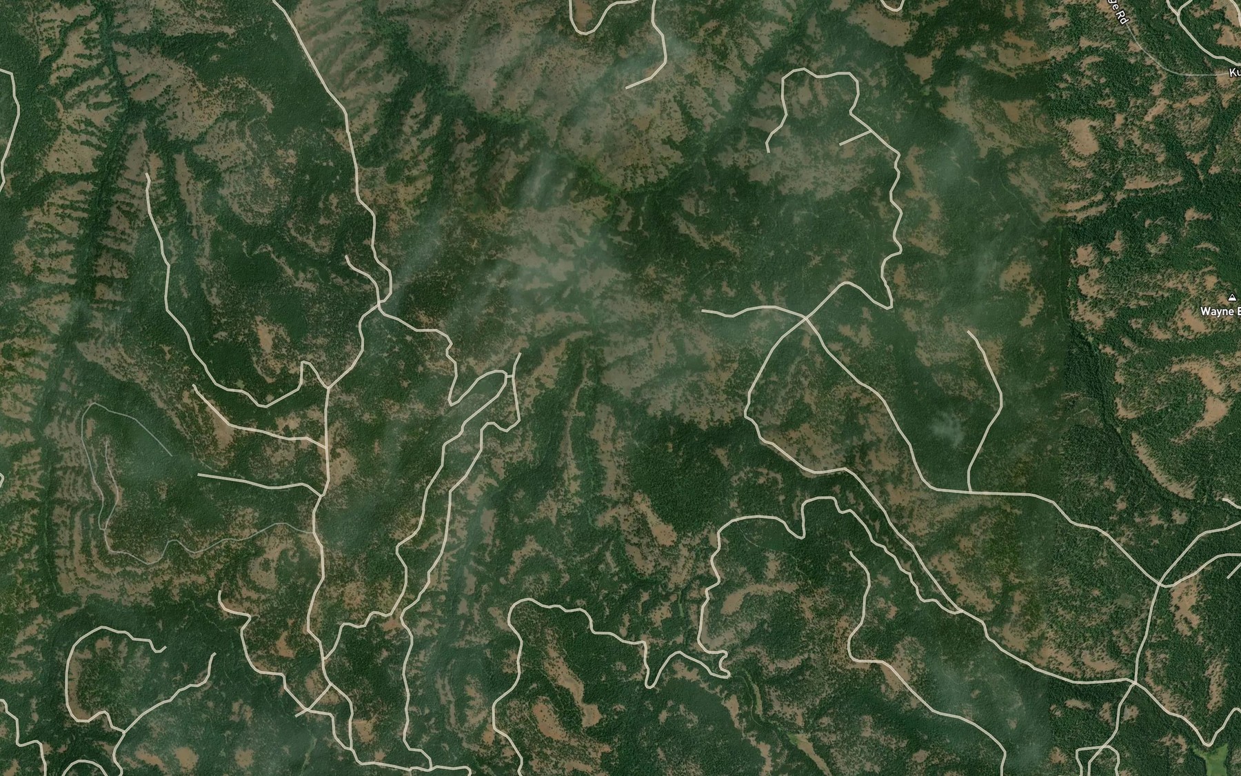 Satellite map of the McCubbin Creek