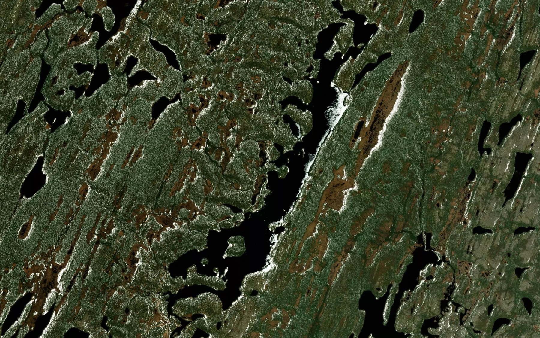 Satellite map of the Lac Tichegami