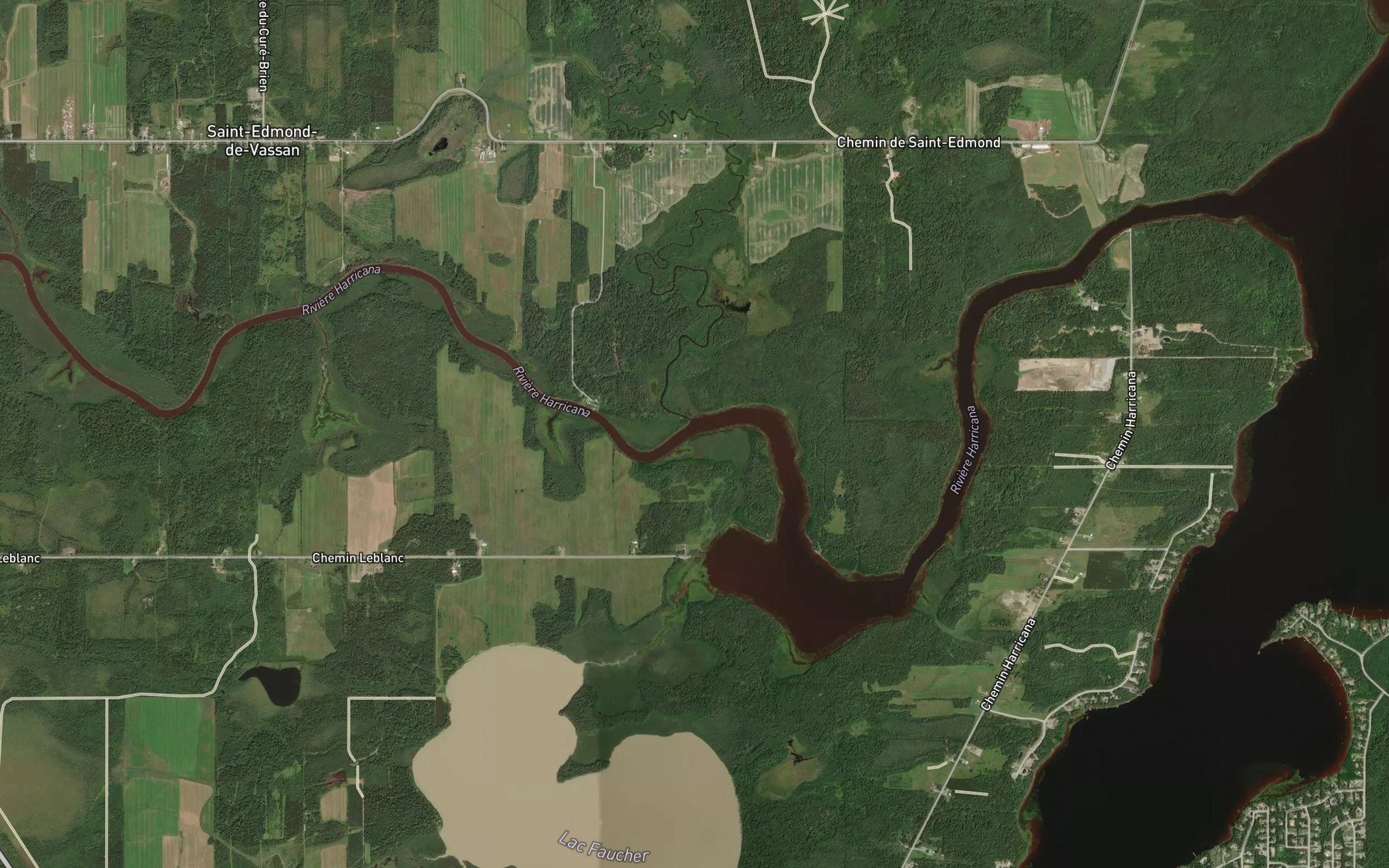 Satellite map of the Riviere Fiedmont