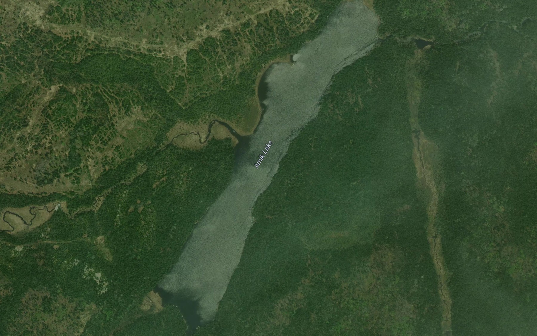 Satellite map of the Amik Lake