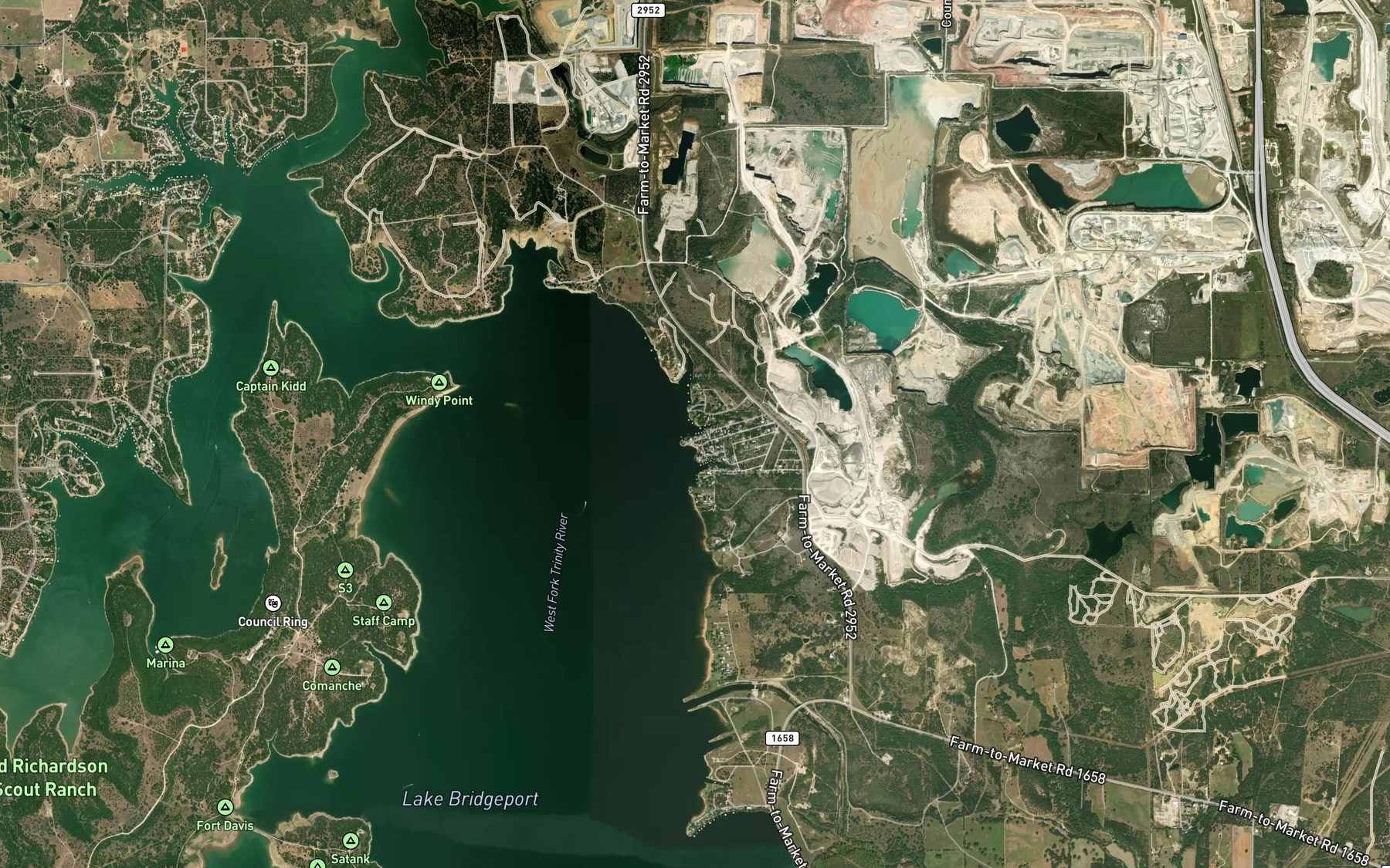 Satellite map of the Spears Slough