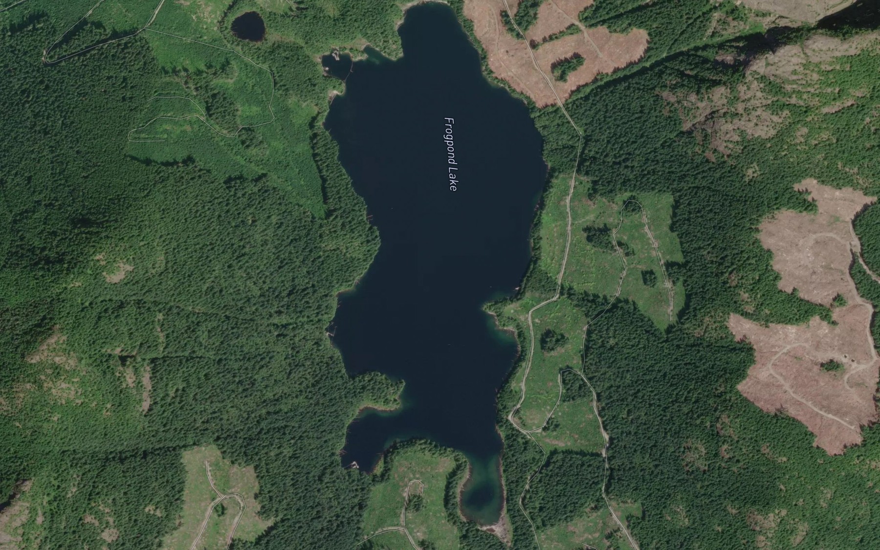 Satellite map of the Frogpond Lake