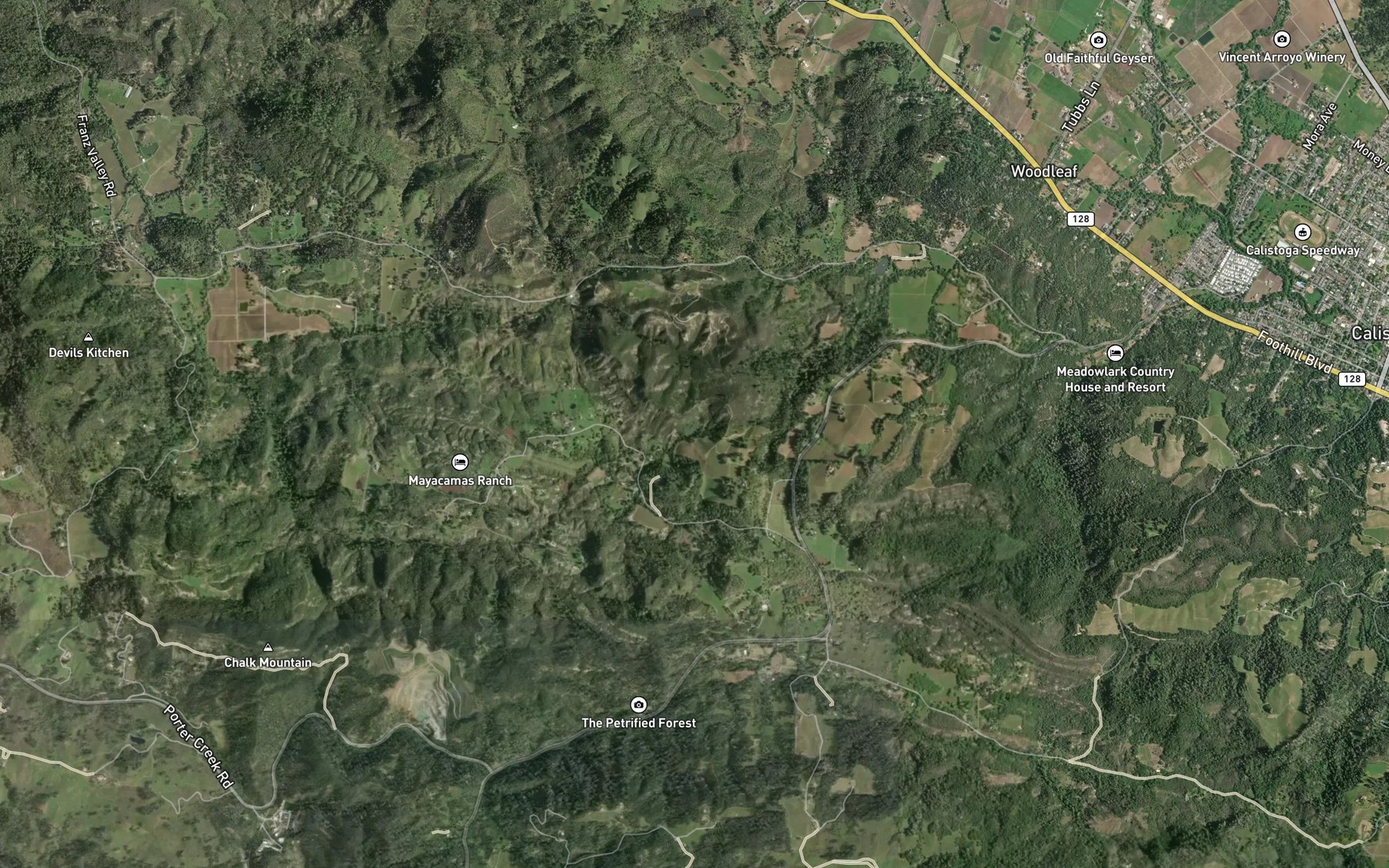 Satellite map of the Frog Lake