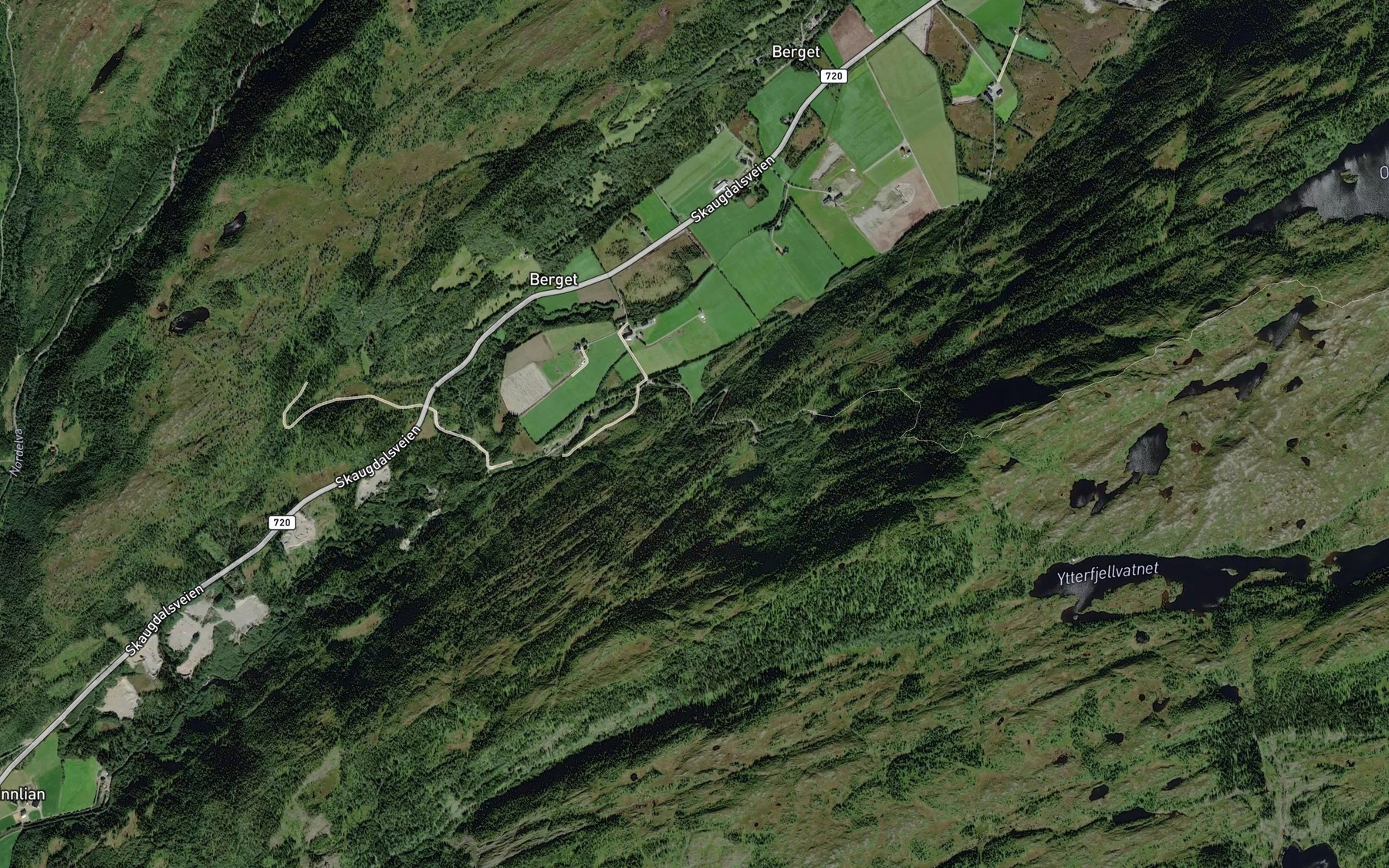 Satellite map of the Unnselifossen