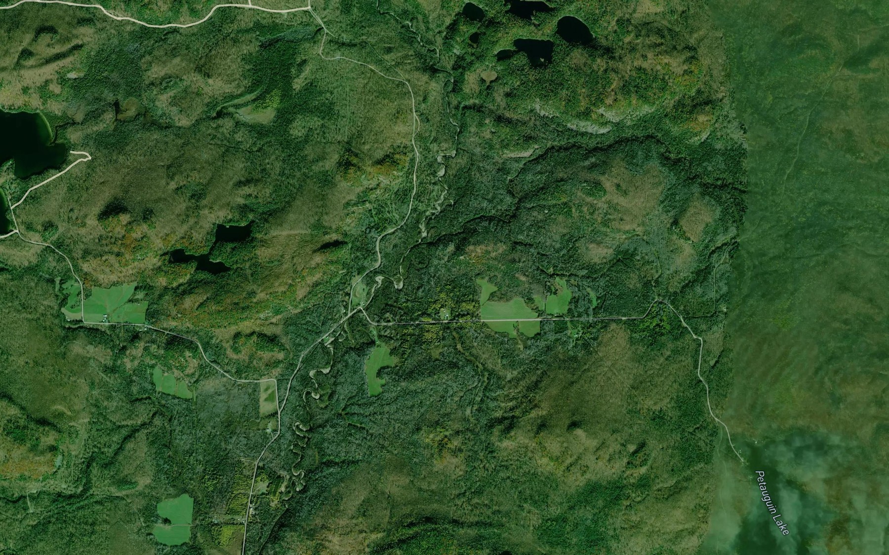 Satellite map of the Wood Creek