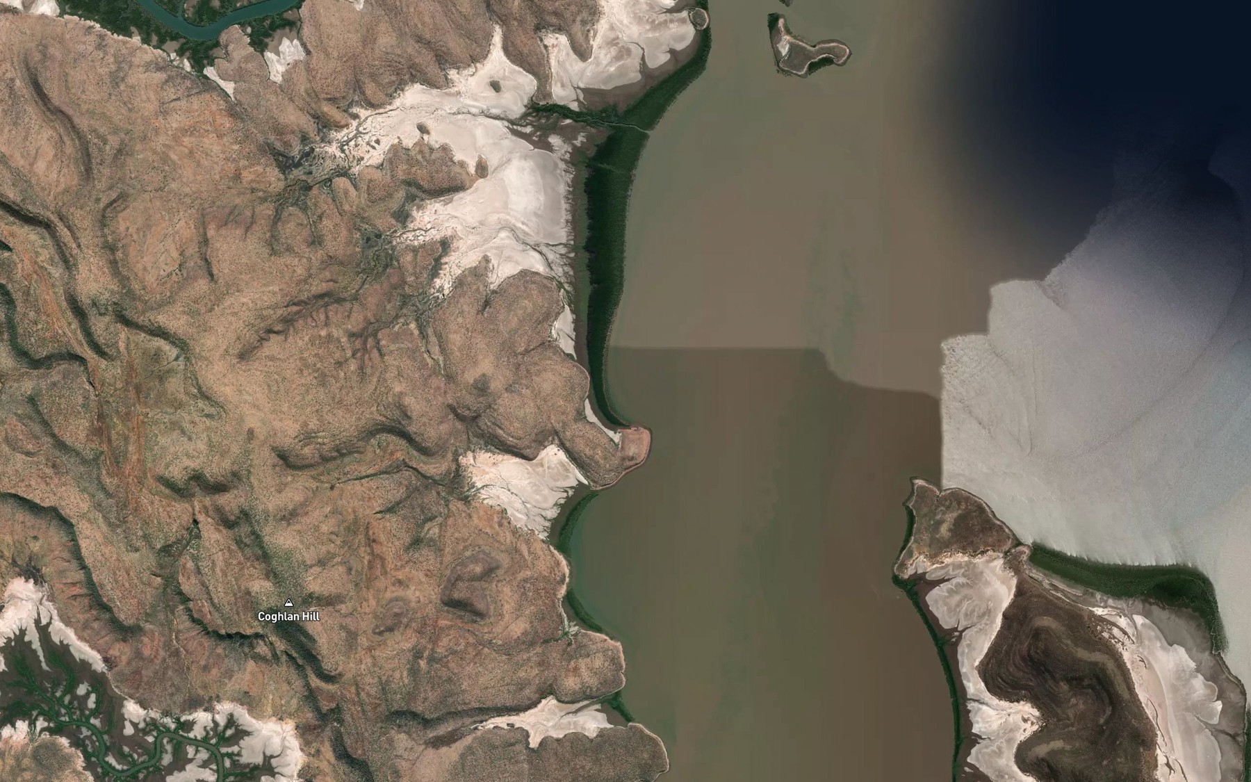 Satellite map of the Cherrie Cove