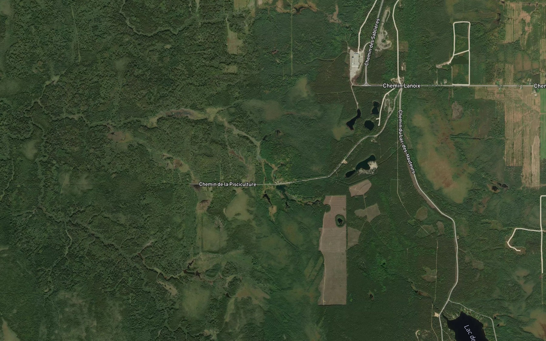 Satellite map of the Cours d'eau Pomerleau
