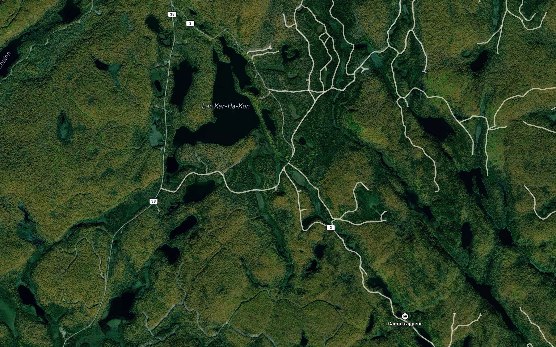 Satellite map of the Lac Tigy