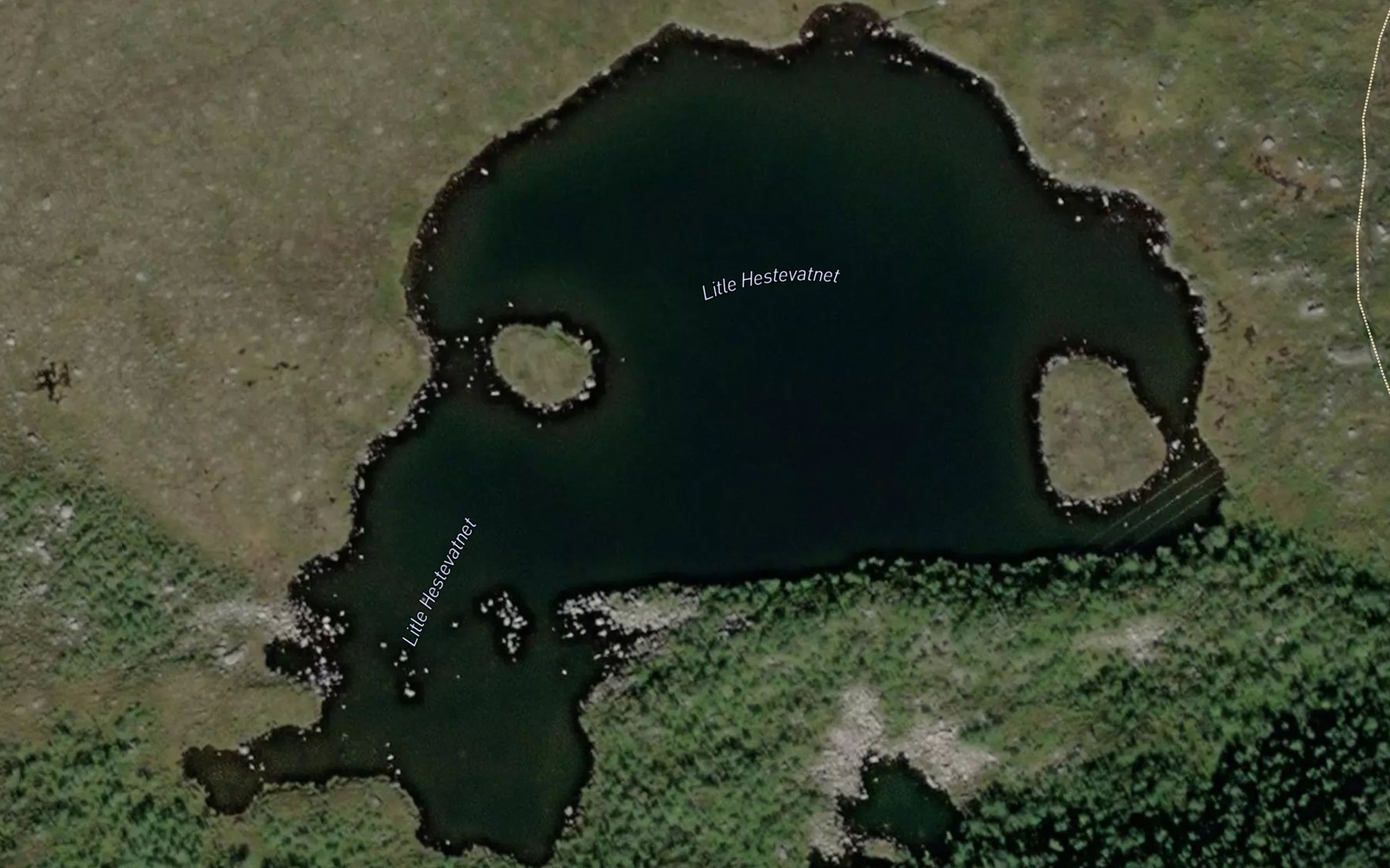 Satellite map of the Litle Hestevatnet