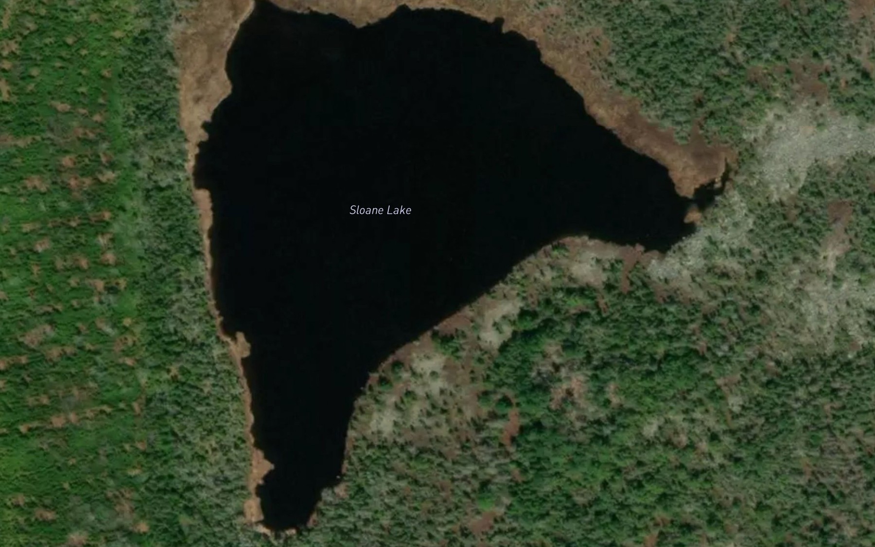 Satellite map of the Sloane Lake