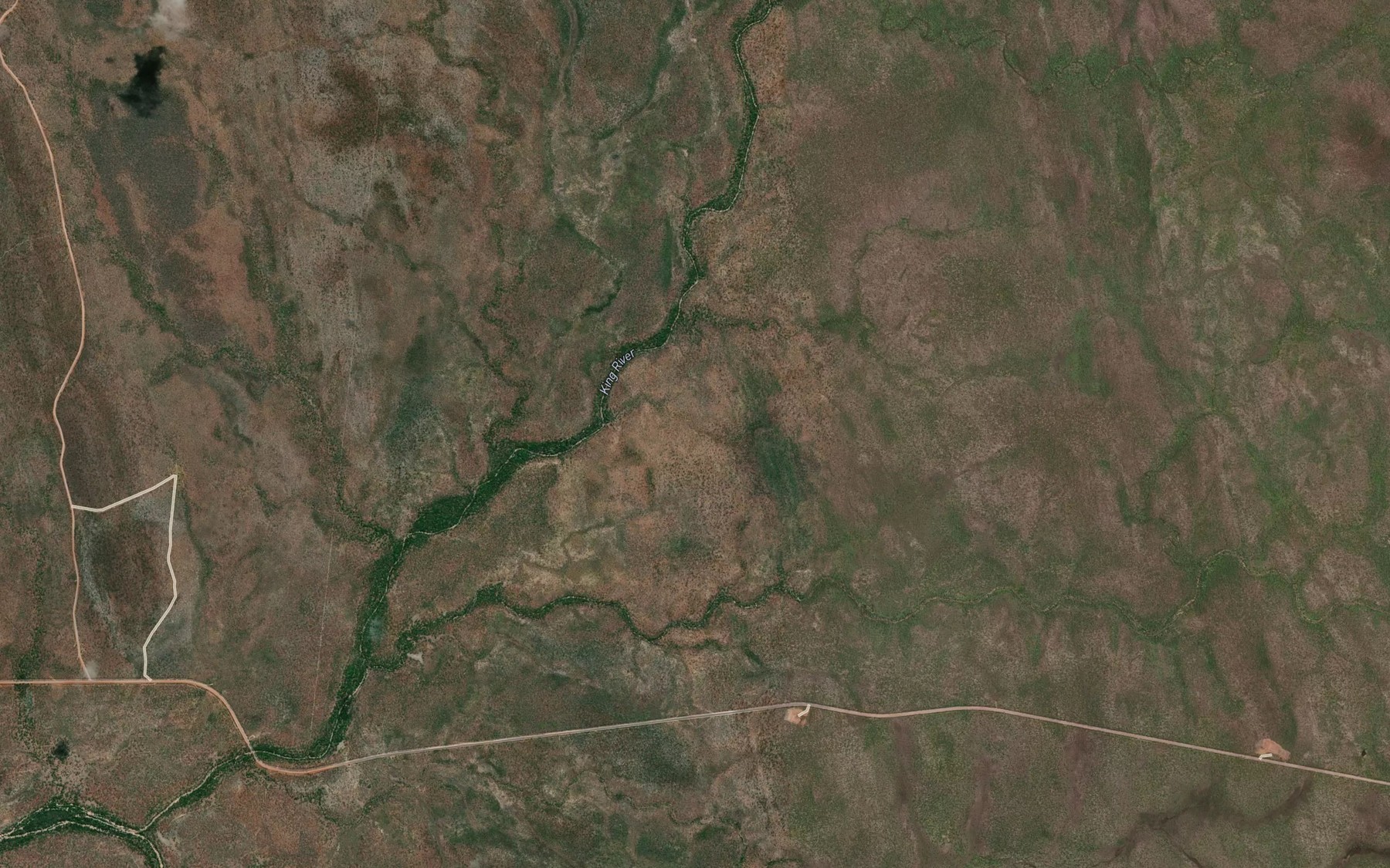 Satellite map of the Dead Horse Creek