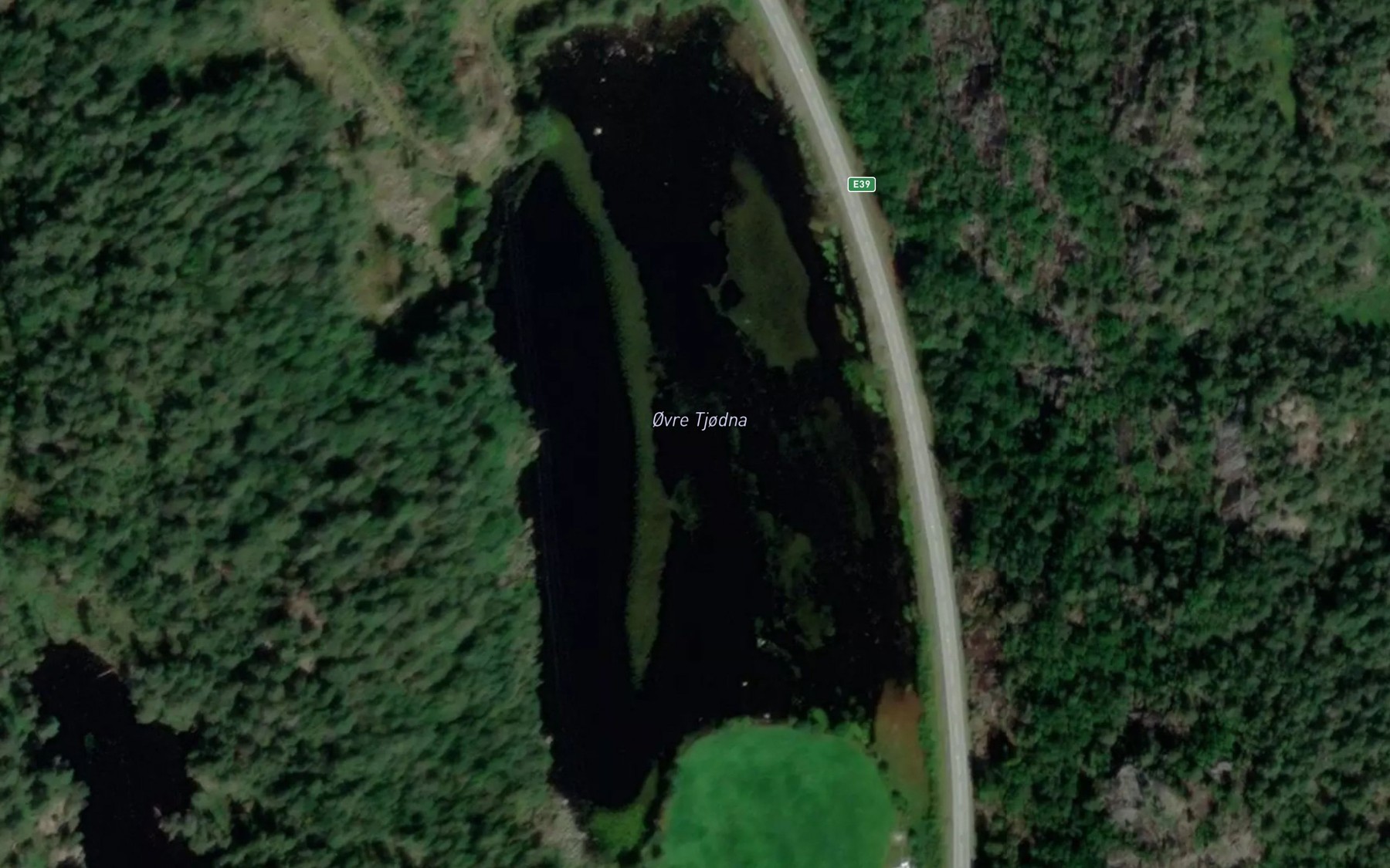 Satellite map of the Ovre Tjodna