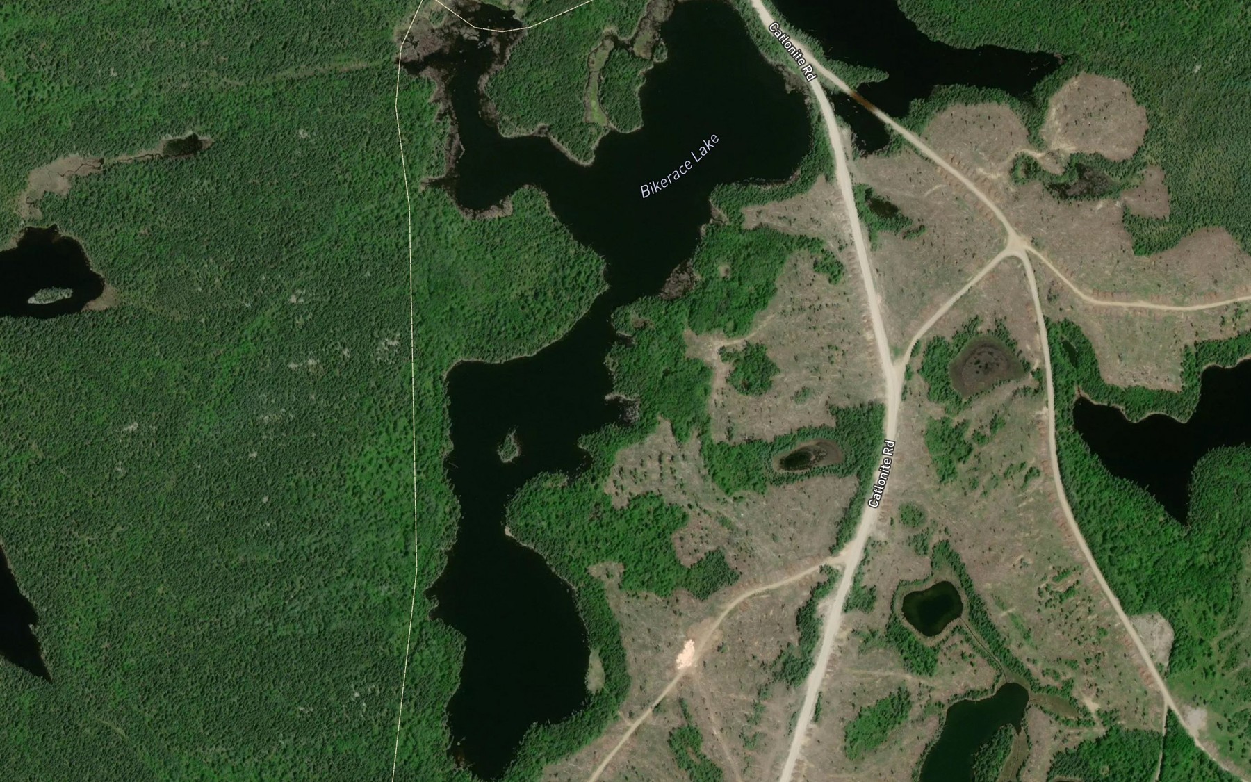 Satellite map of the Bikerace Lake