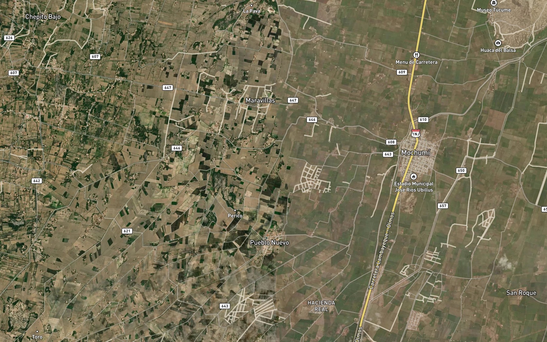 Satellite map of the Rama Mariposa