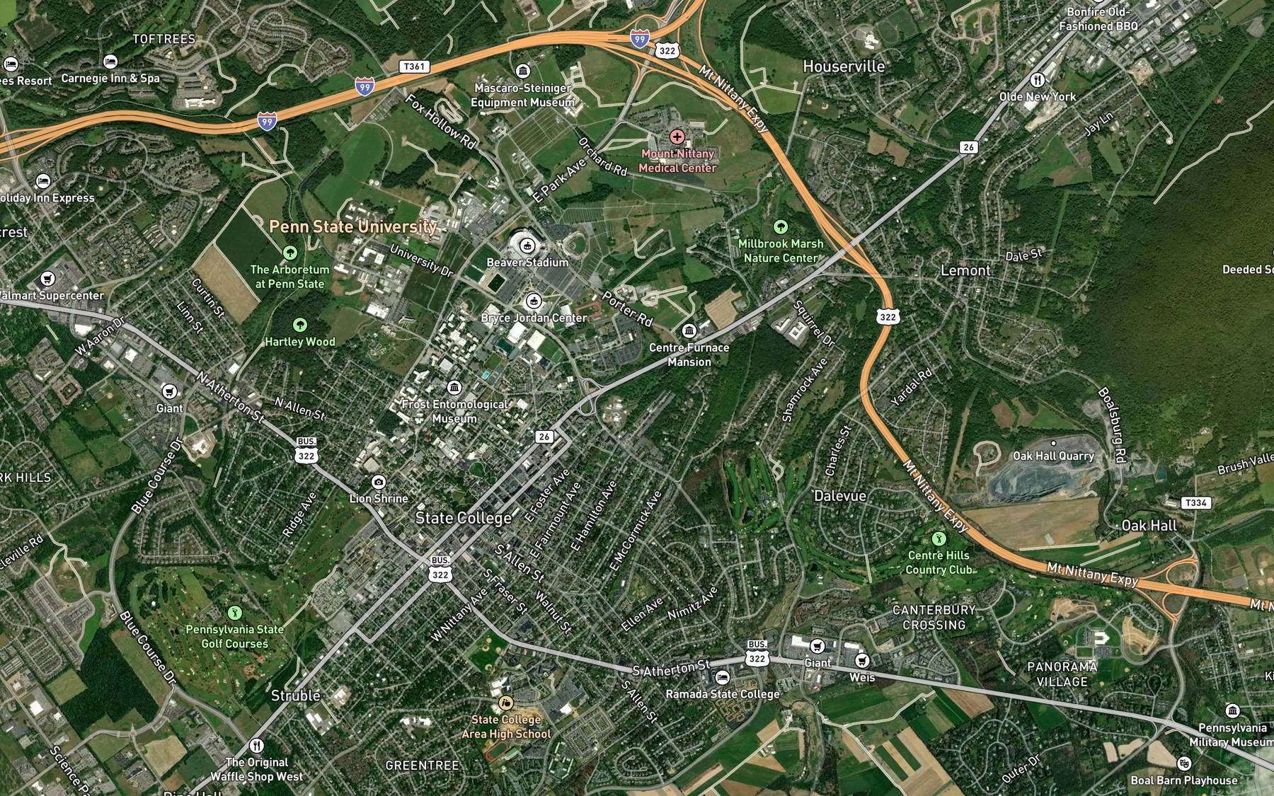 Satellite map of the Thompson Spring