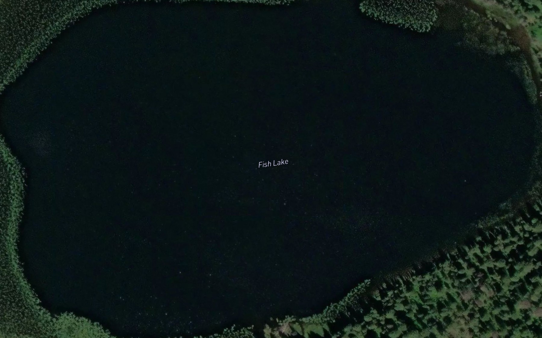 Satellite map of the Fish Lake