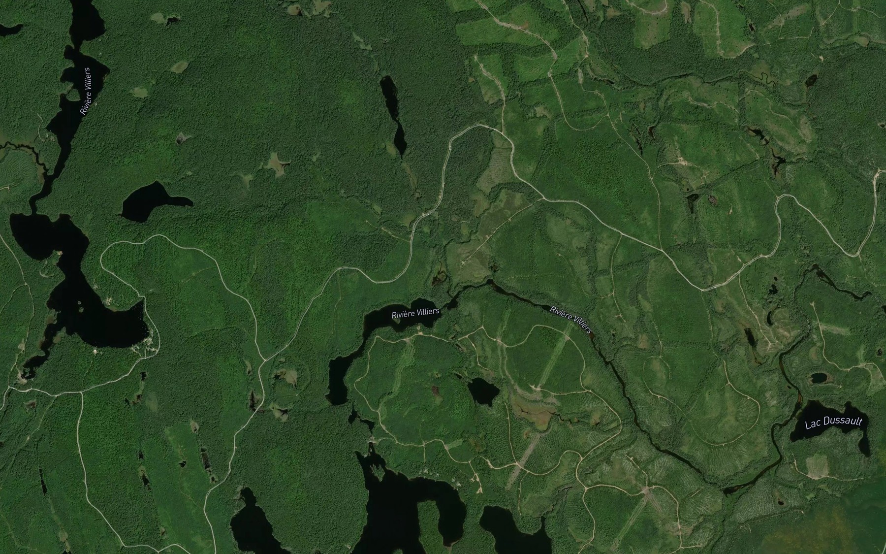 Satellite map of the Petit lac a Foin Bleu