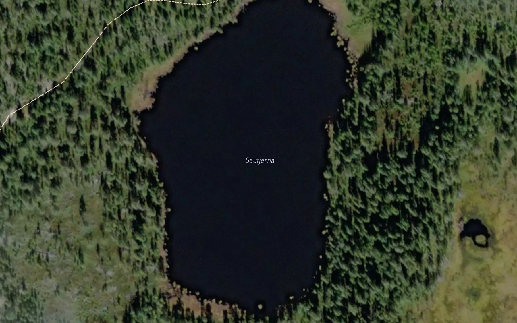 Satellite map of the Sautjernet