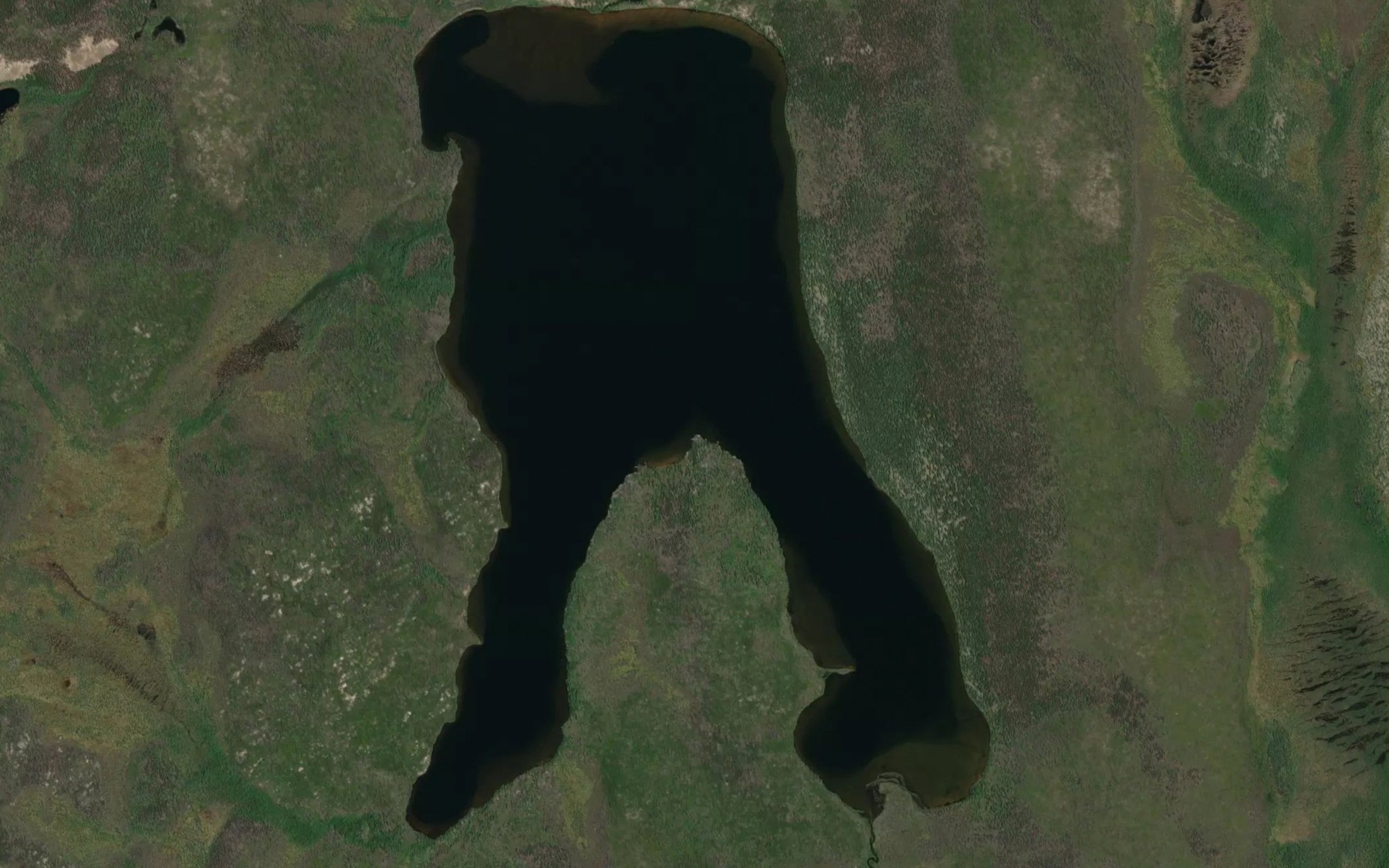 Satellite map of the Howard Campbell Lake