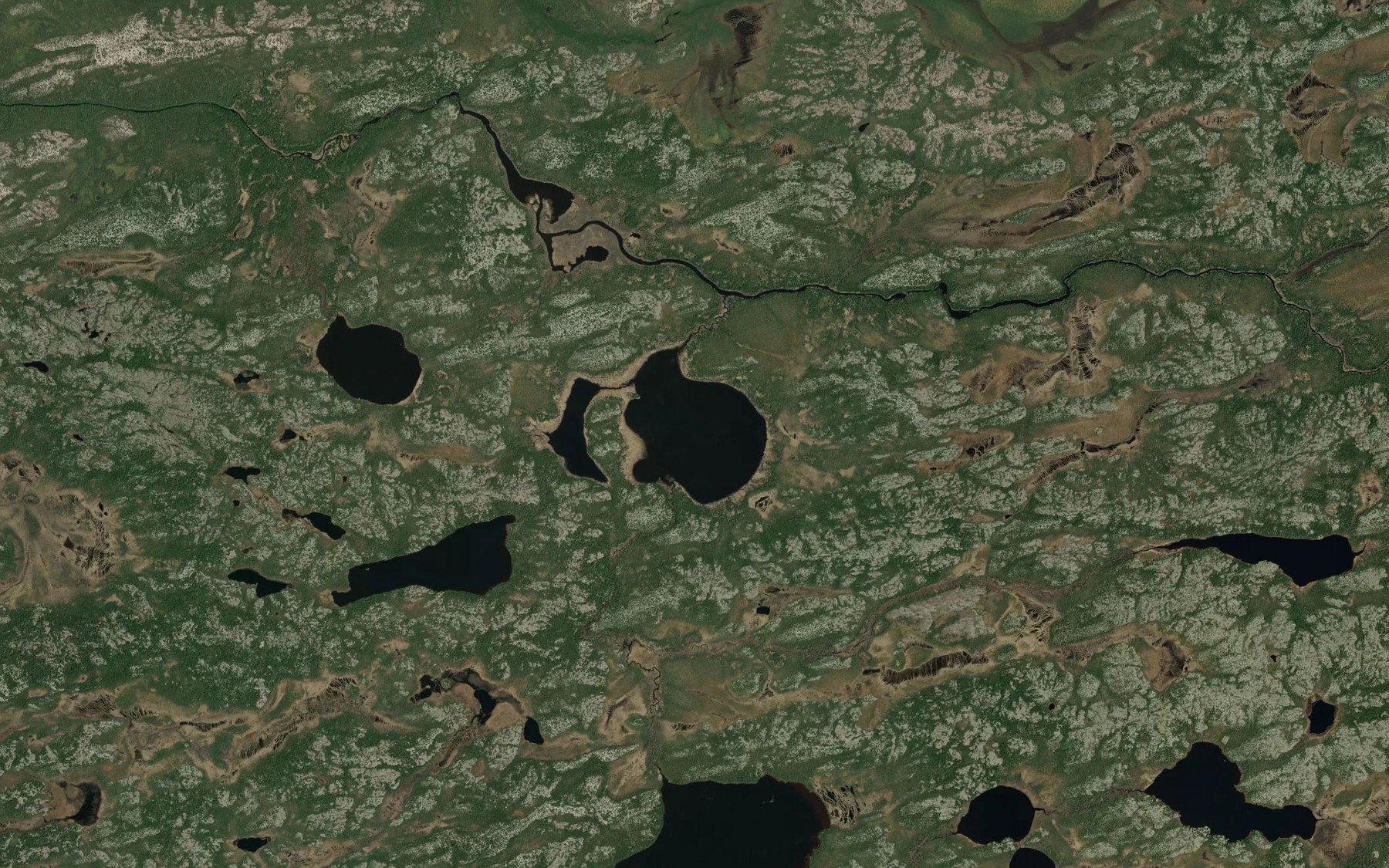 Satellite map of the Lac Kanipisikupach