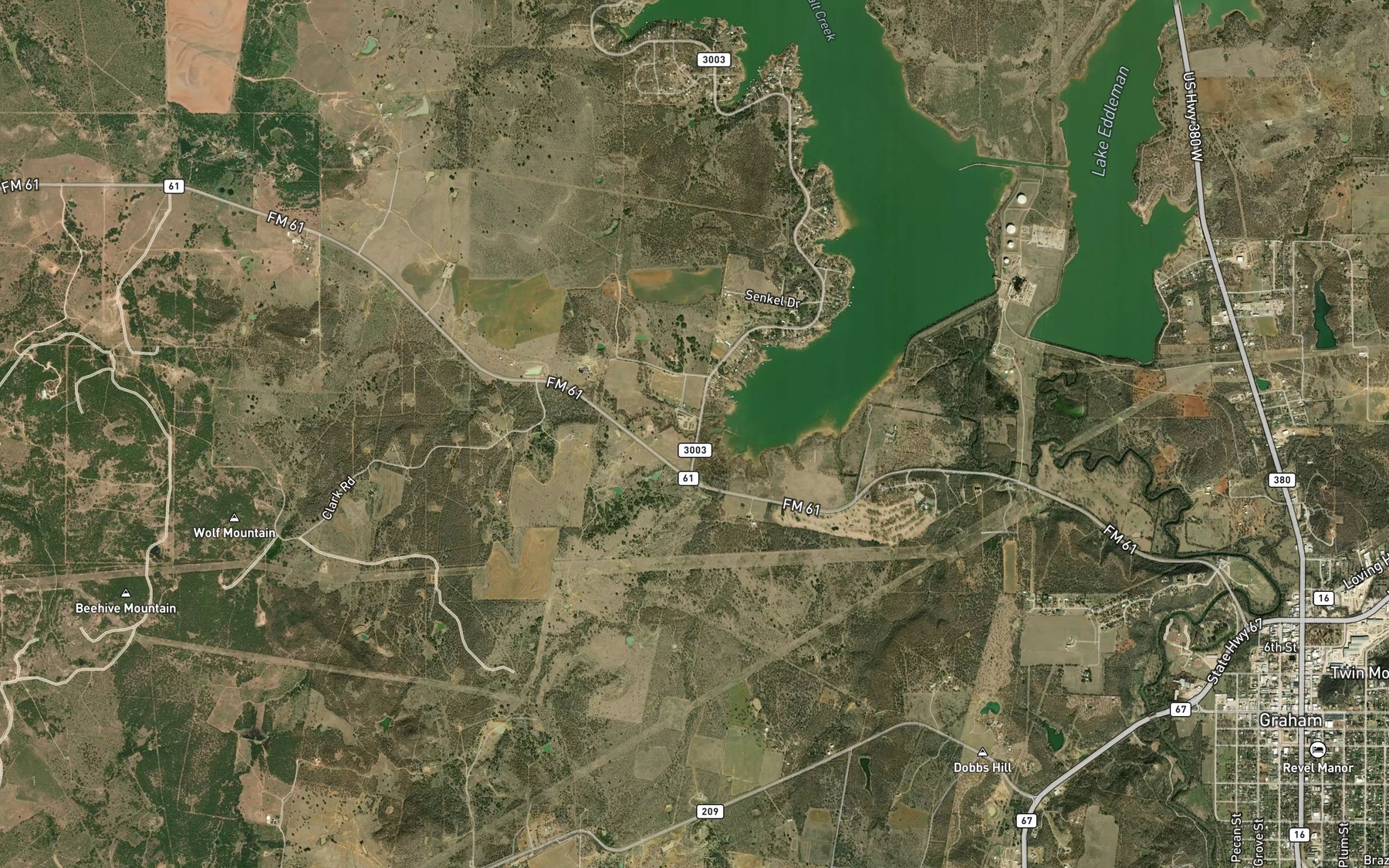 Satellite map of the Brier Branch