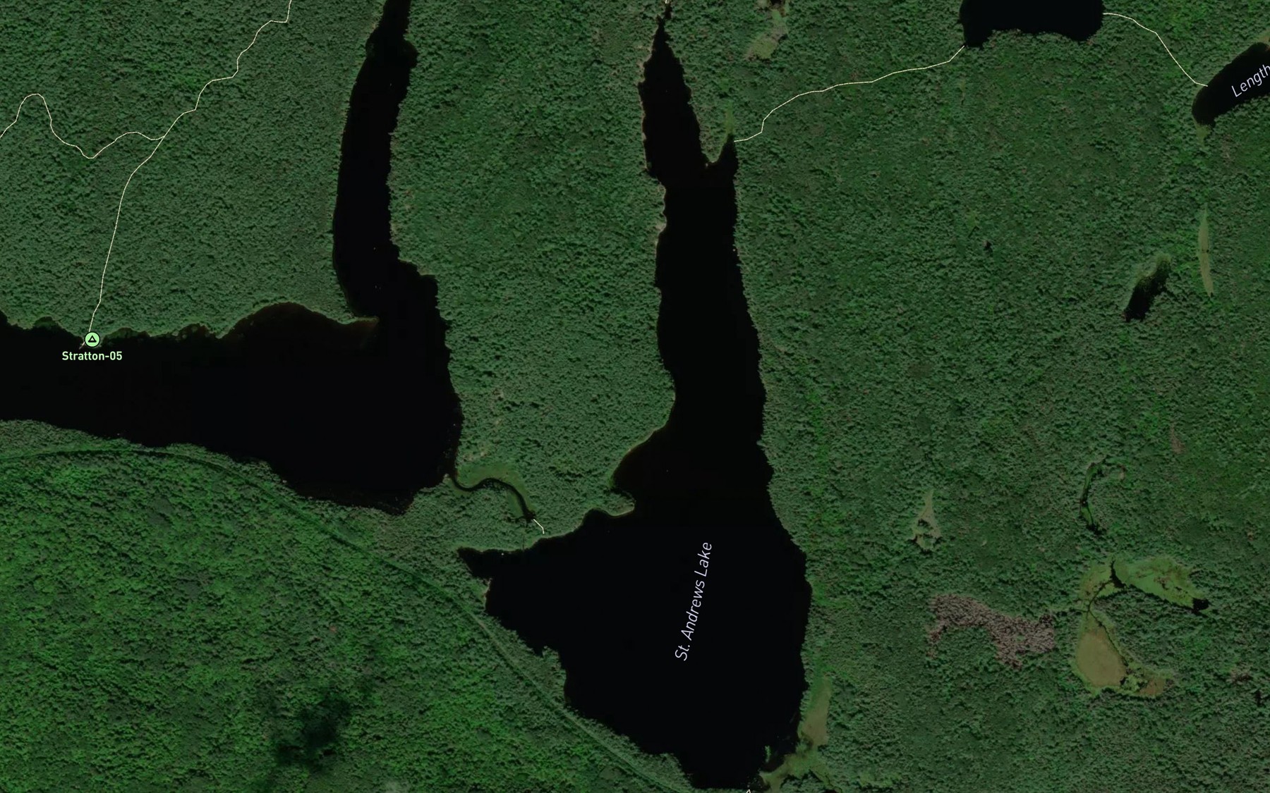 Satellite map of the St. Andrews Lake