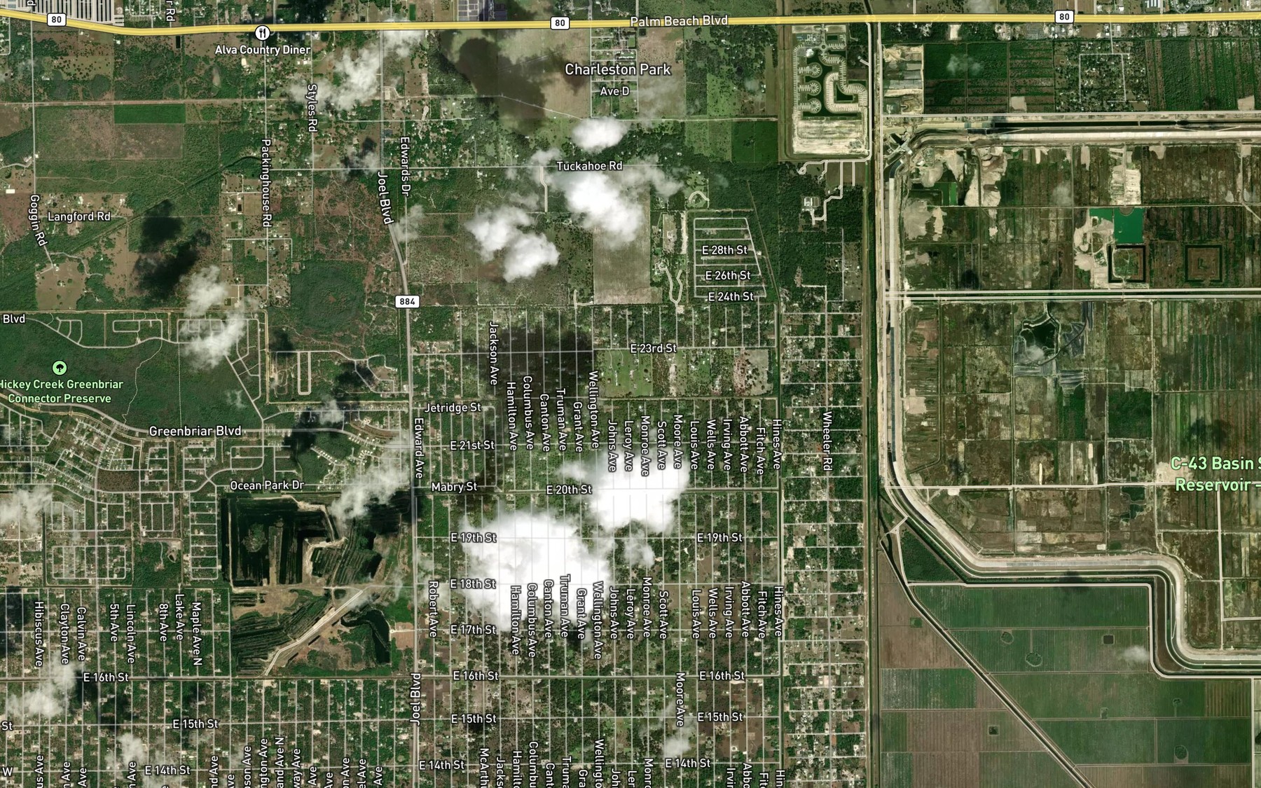 Satellite map of the Love Canal