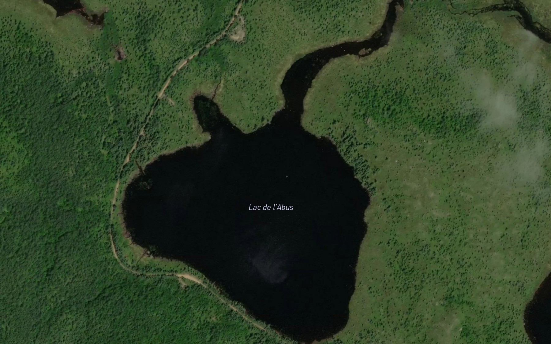 Satellite map of the Lac de l'Abus