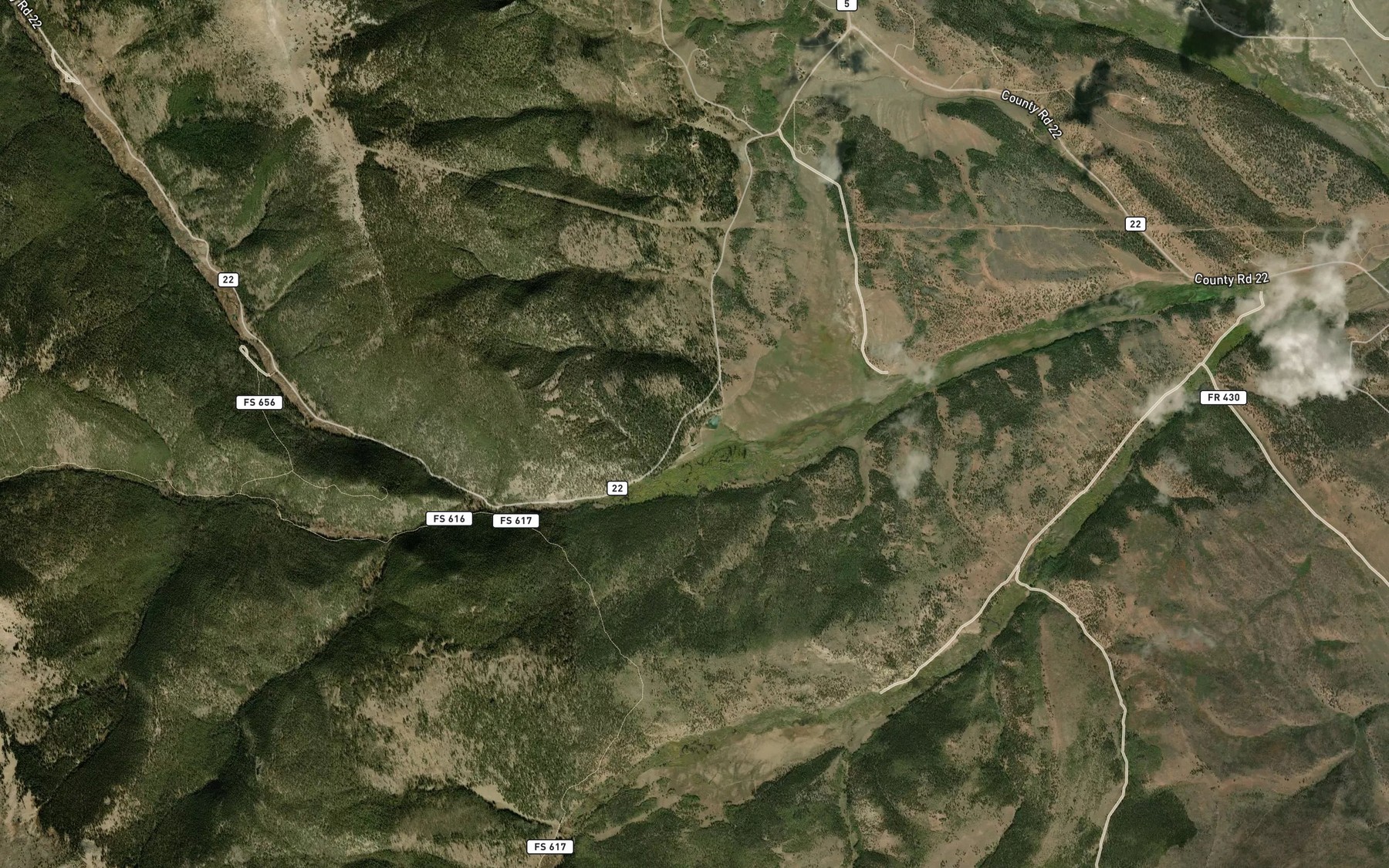 Satellite map of the Platte Station Ditch
