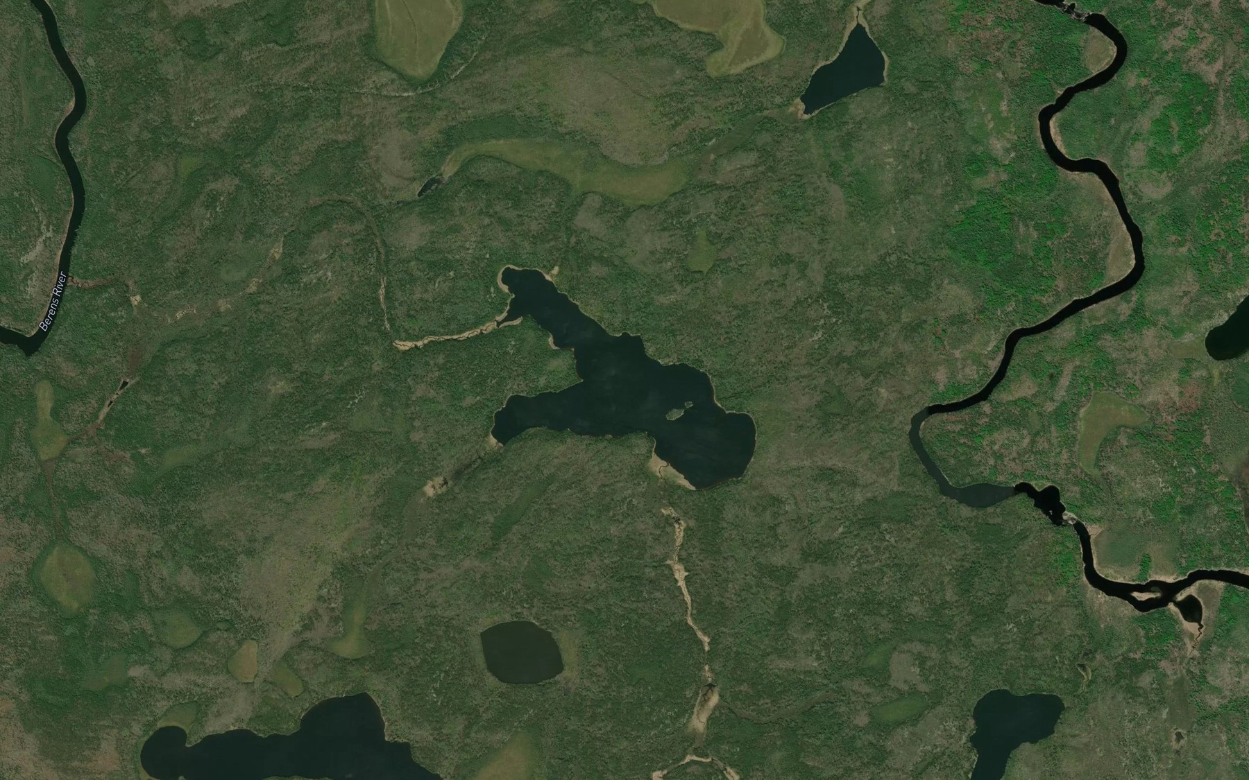 Satellite map of the Flesch Lake