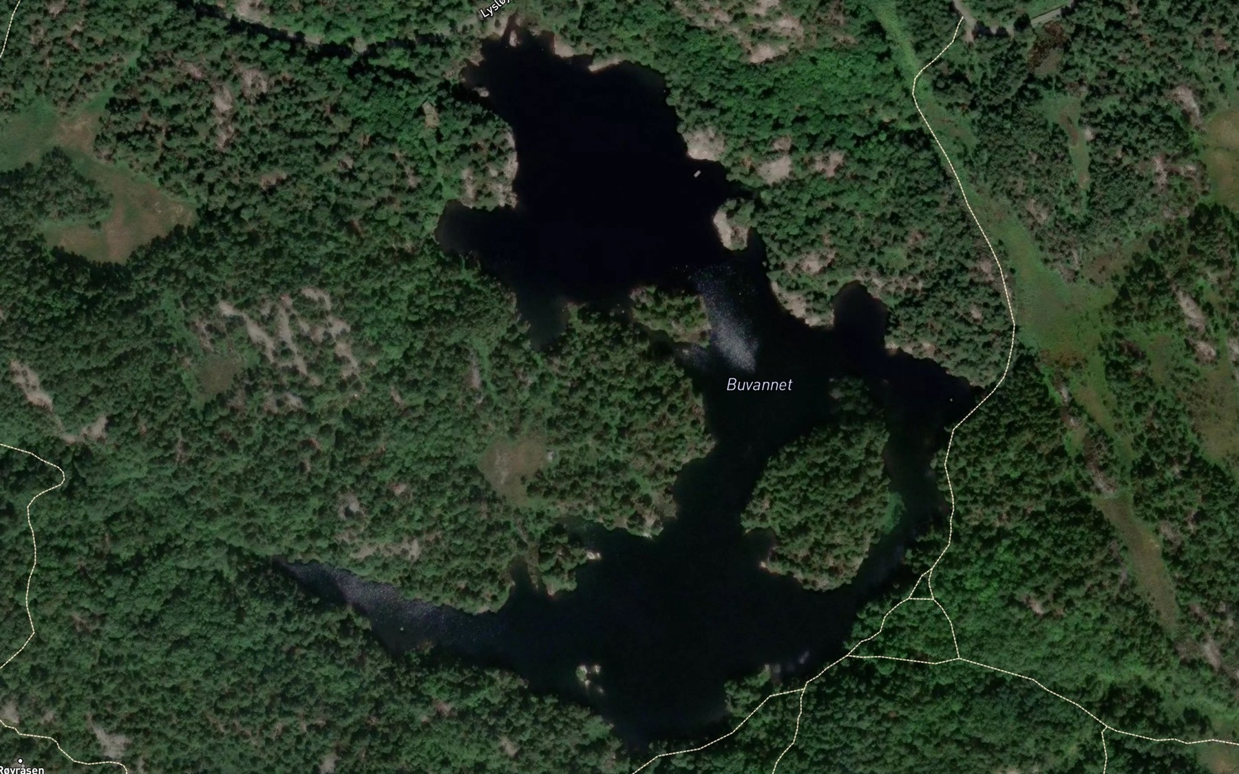 Satellite map of the Buvatnet