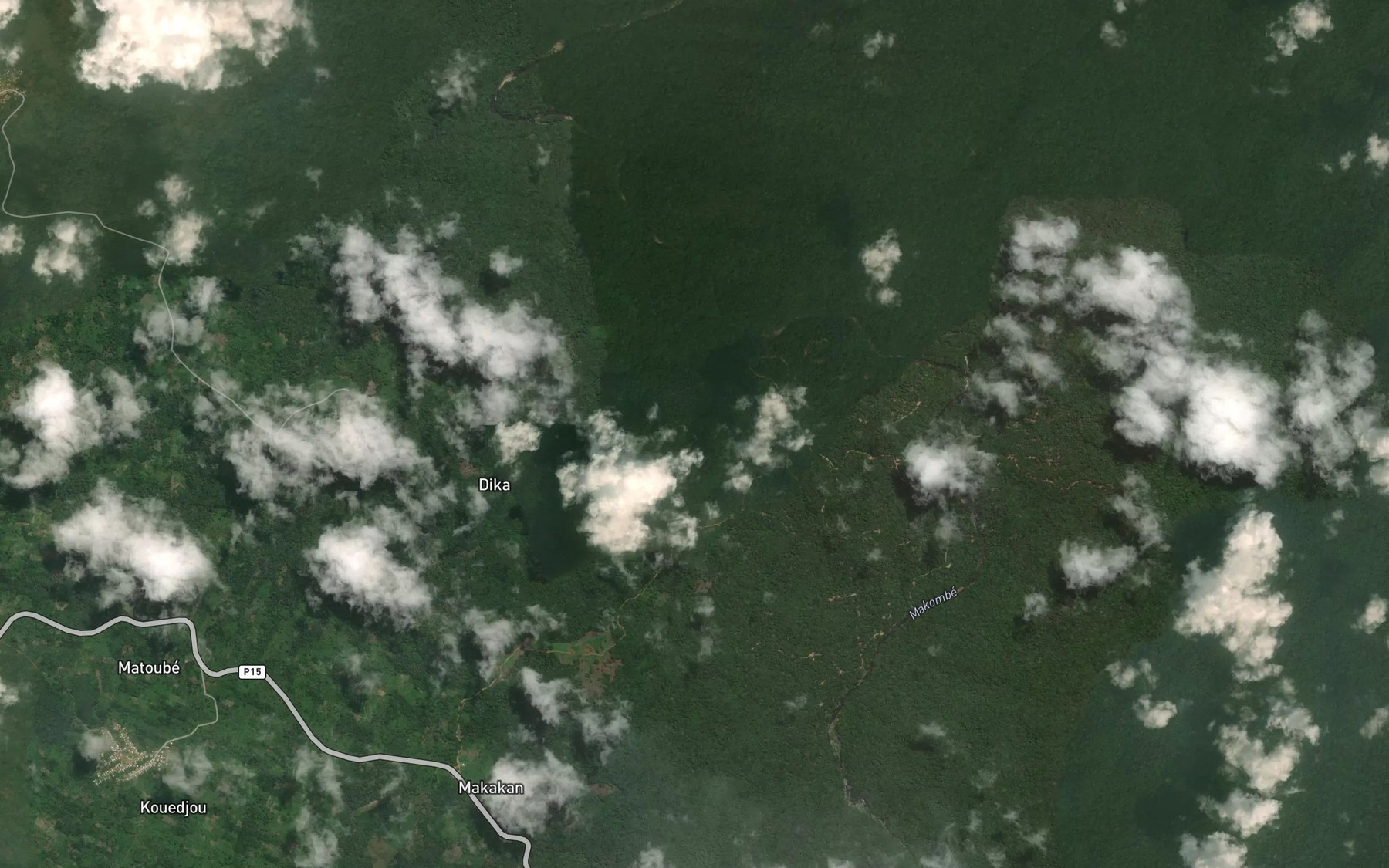 Satellite map of the Sandje