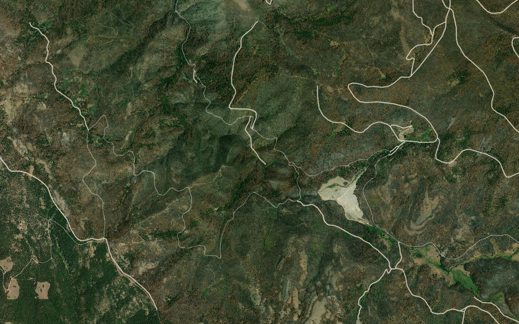 Satellite map of the Cascade Creek