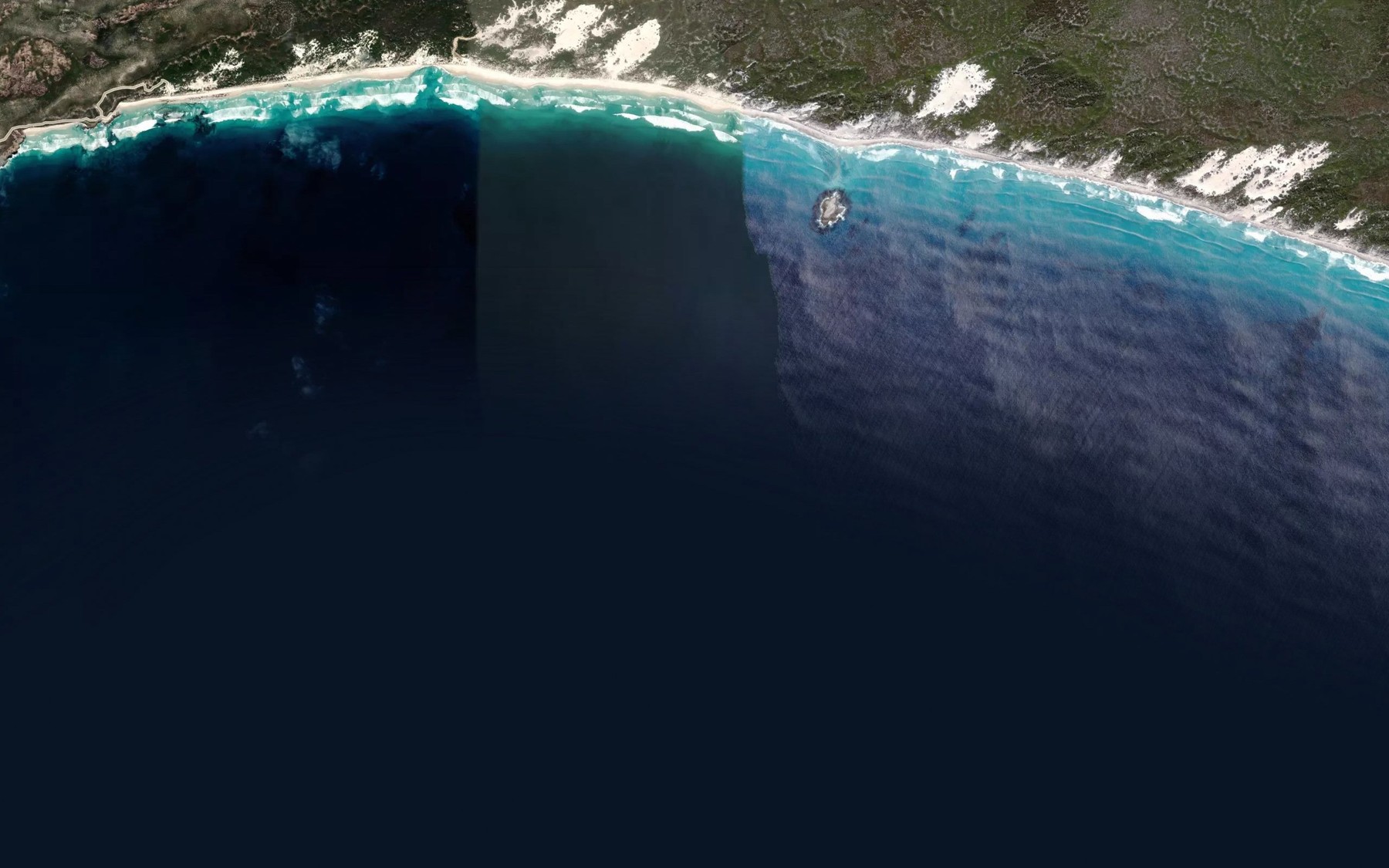Satellite map of the Sandy Bight