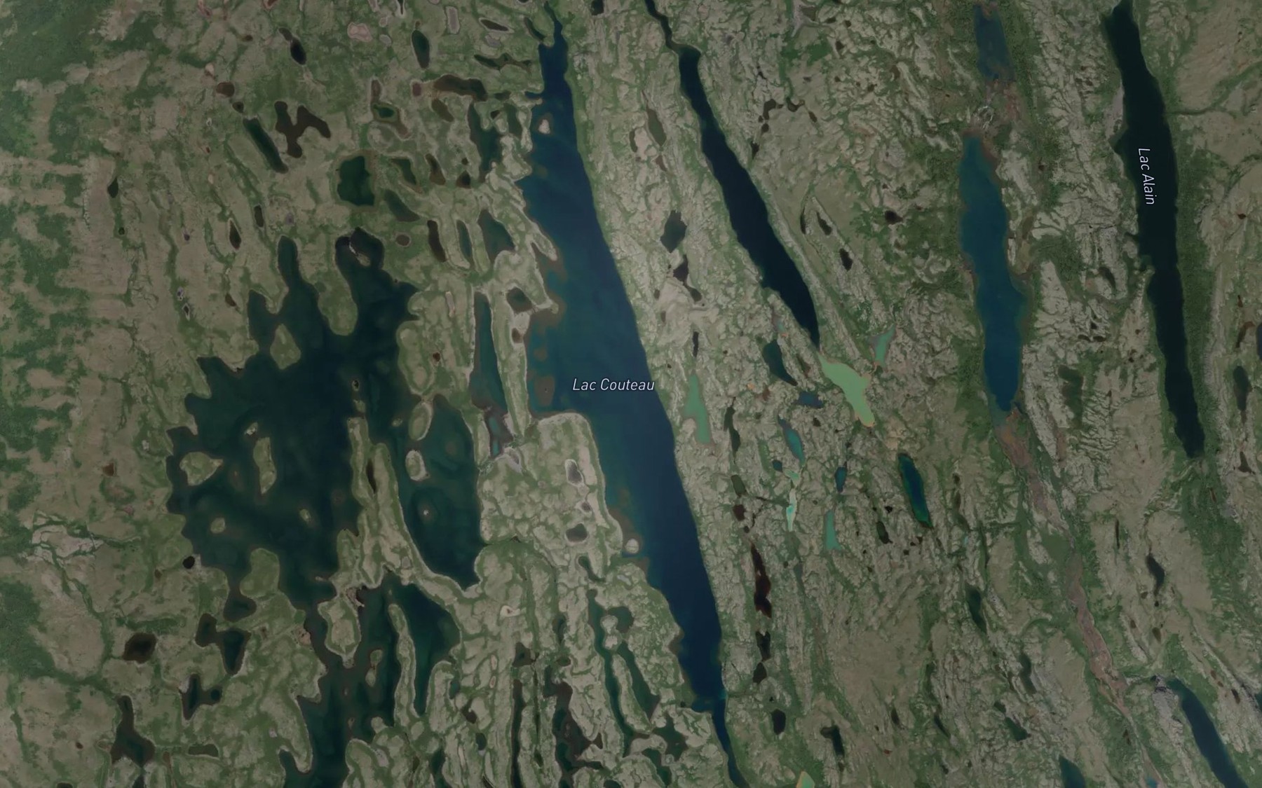 Satellite map of the Lac Couteau