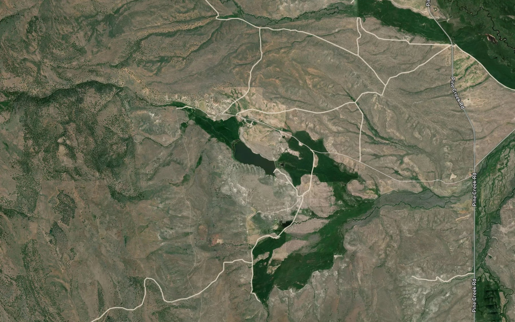 Satellite map of the Miller Reservoir