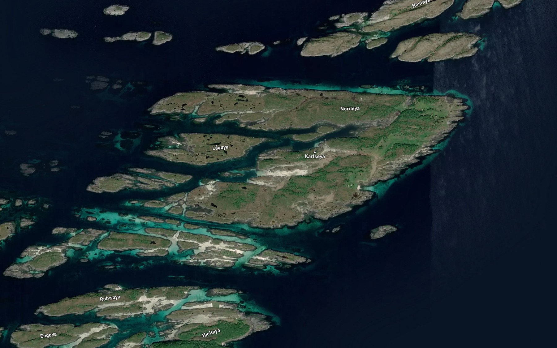 Satellite map of the Storsanden
