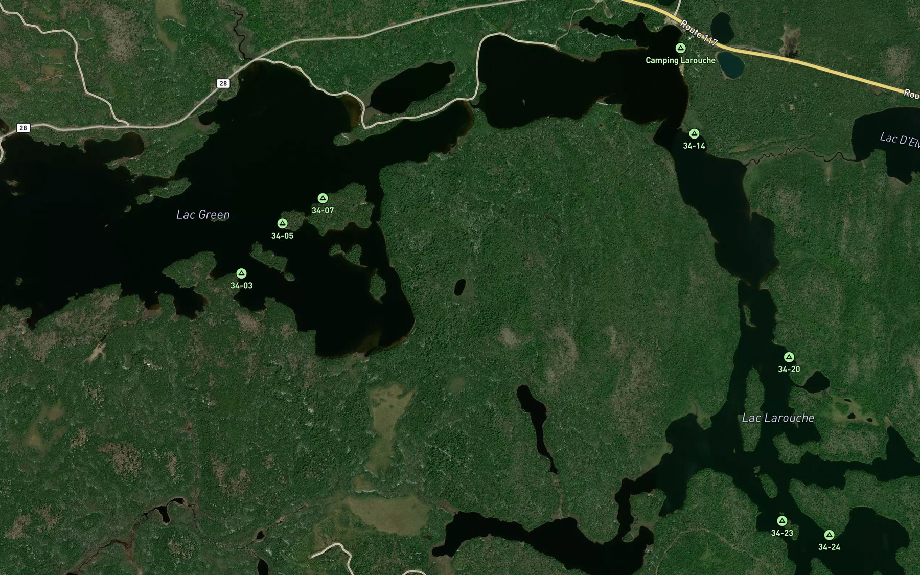 Satellite map of the Lac Quasi