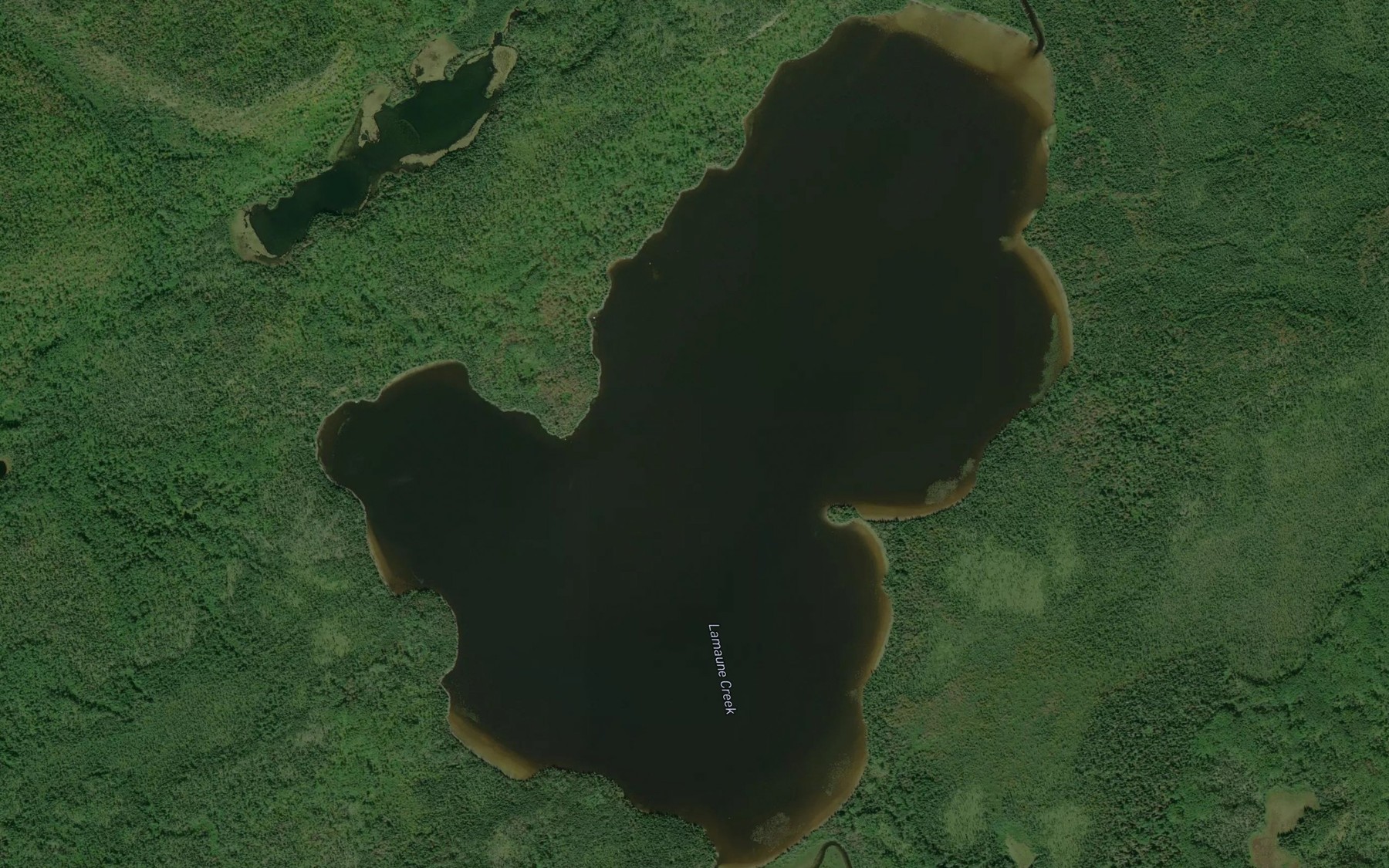 Satellite map of the Return Lake