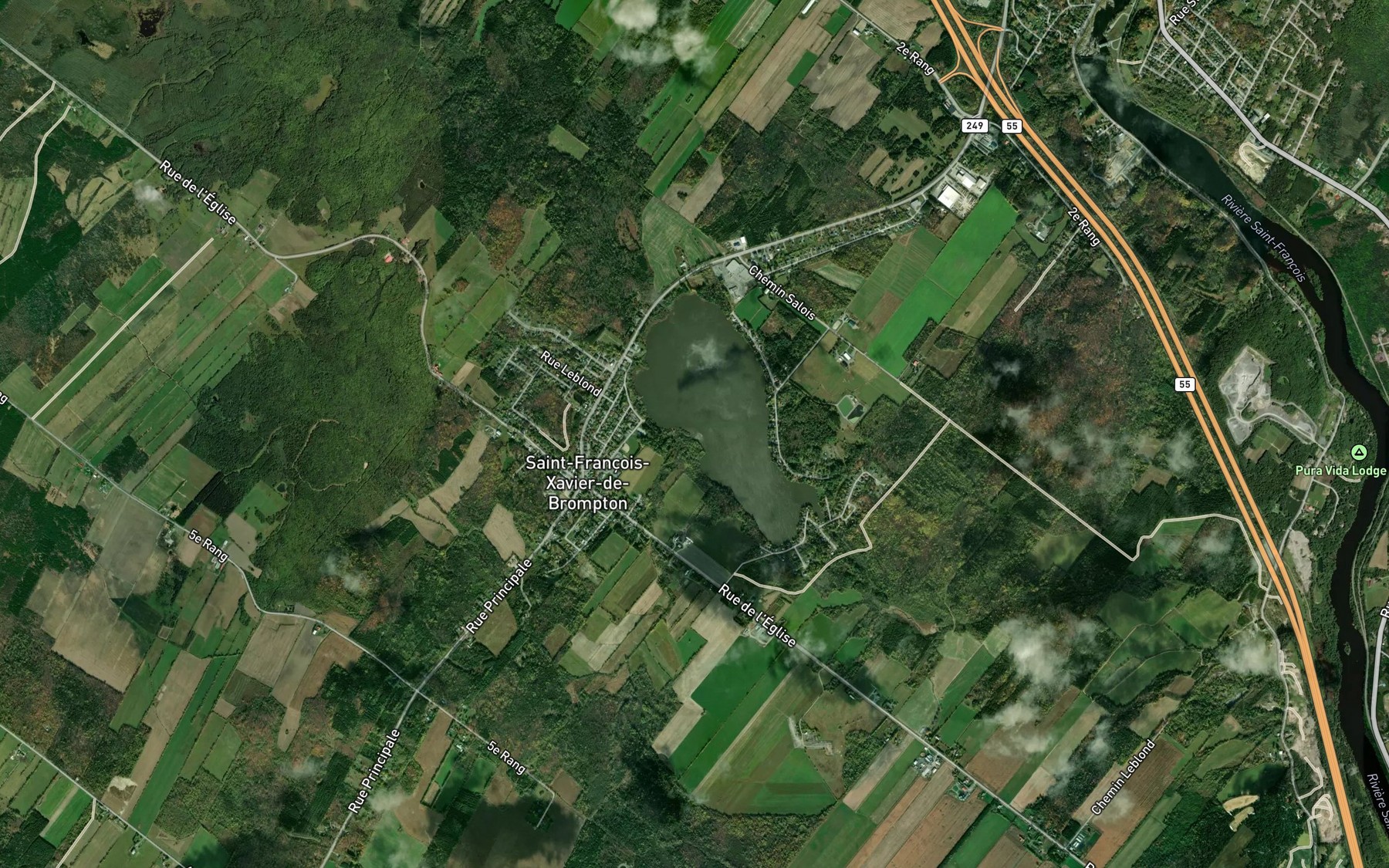 Satellite map of the Ruisseau Frappier