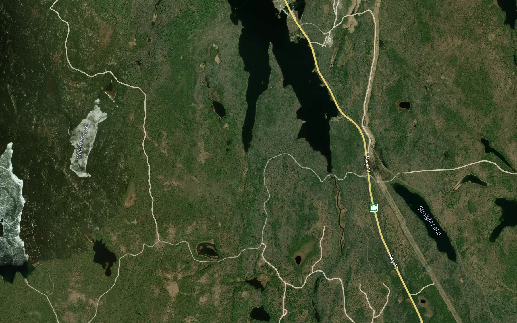 Satellite map of the Gilchrist Creek