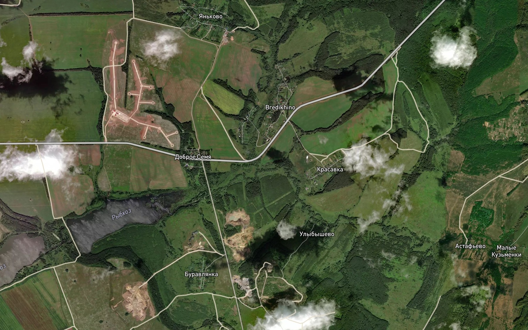 Satellite map of the Glutnya