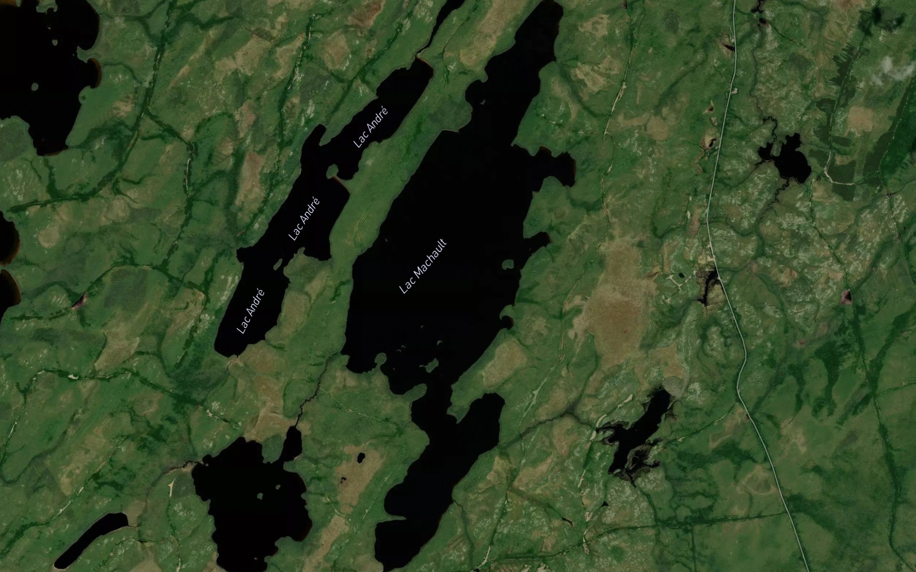 Satellite map of the Lac Machault