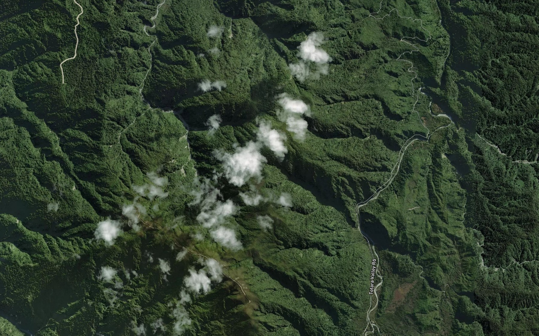 Satellite map of the Monteith Creek