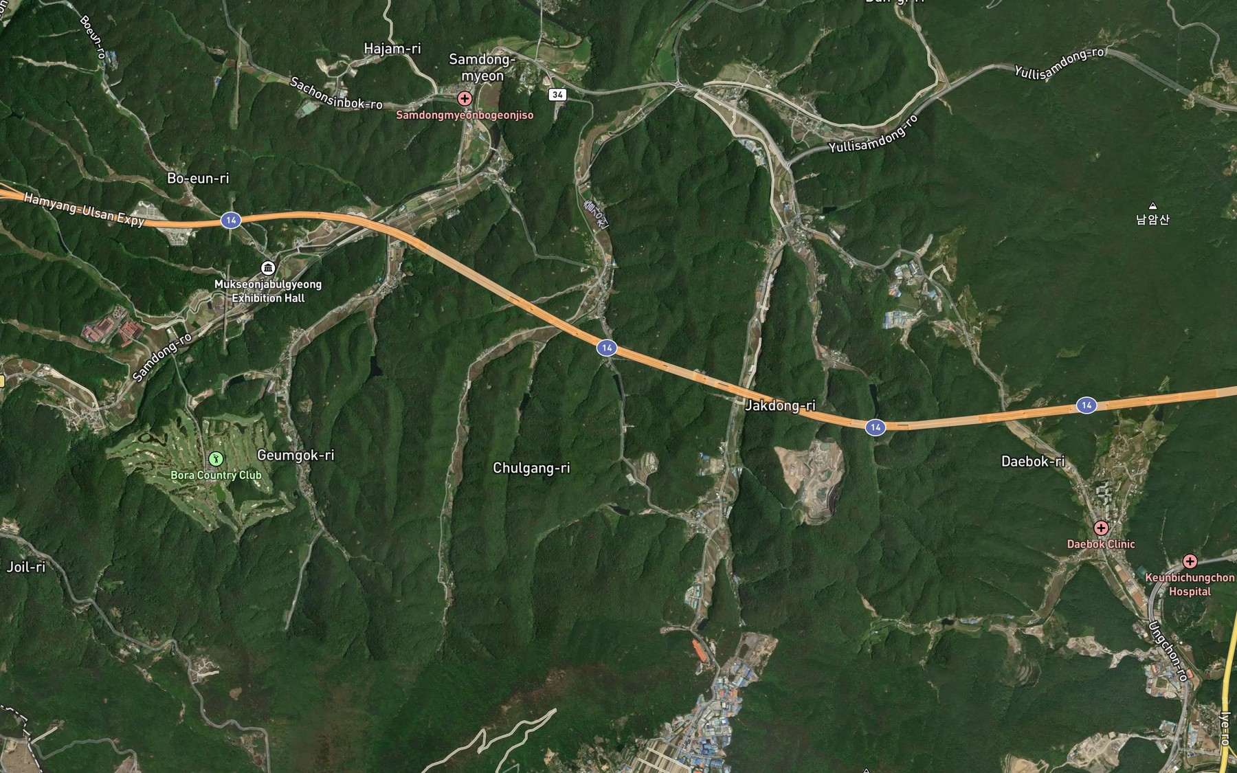 Satellite map of the Chulgangsoryuji