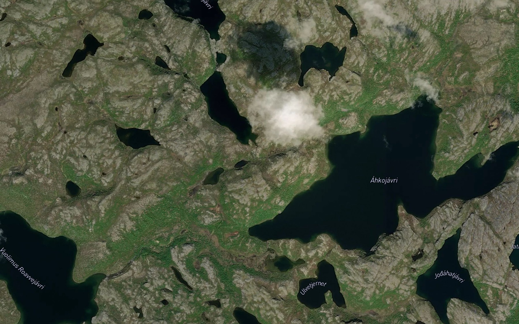 Satellite map of the Caevresjakka