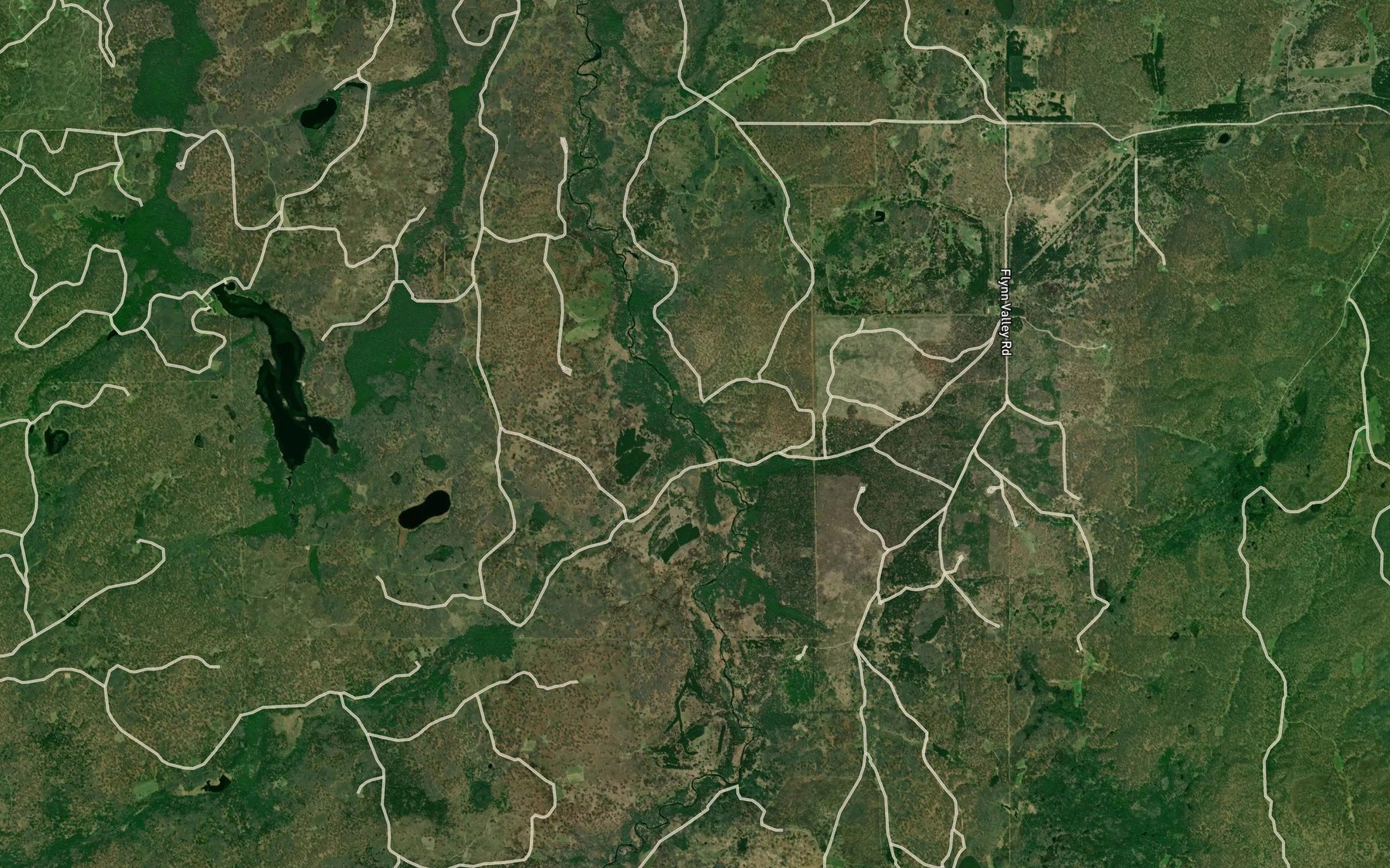 Satellite map of the Pike Creek