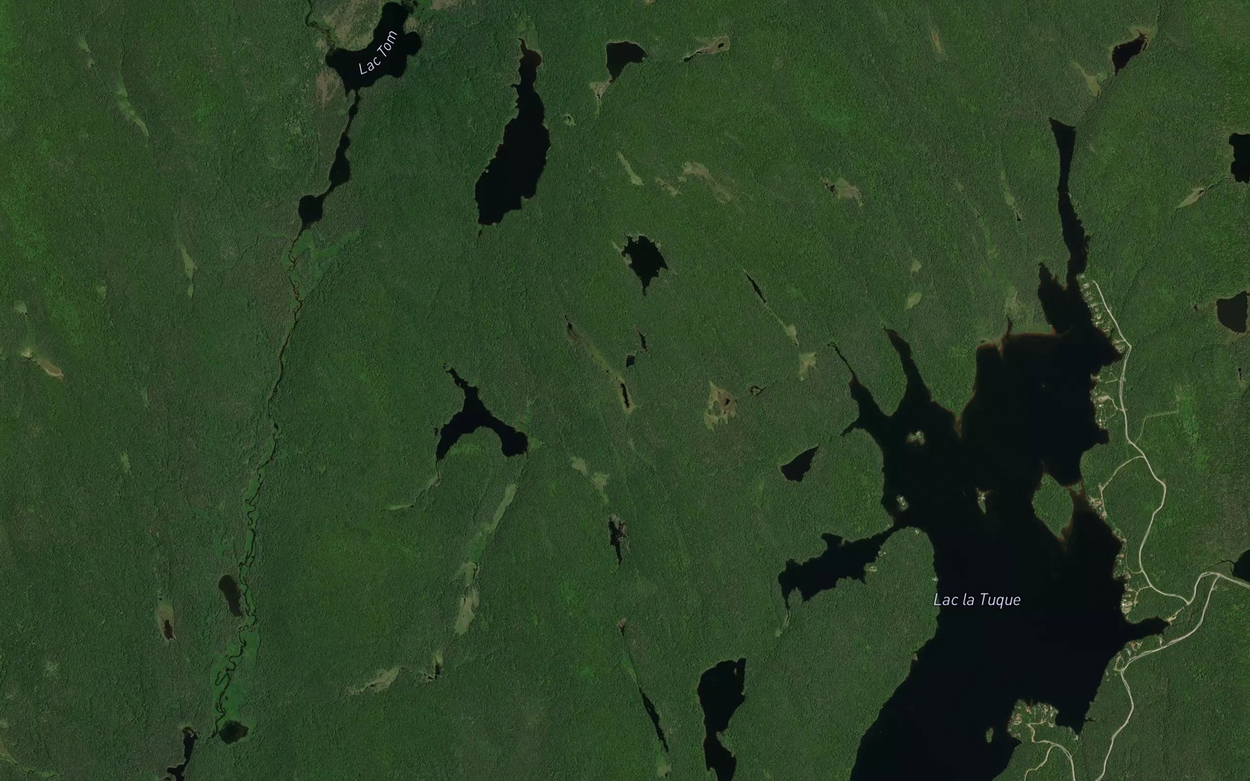Satellite map of the Lac Esseule