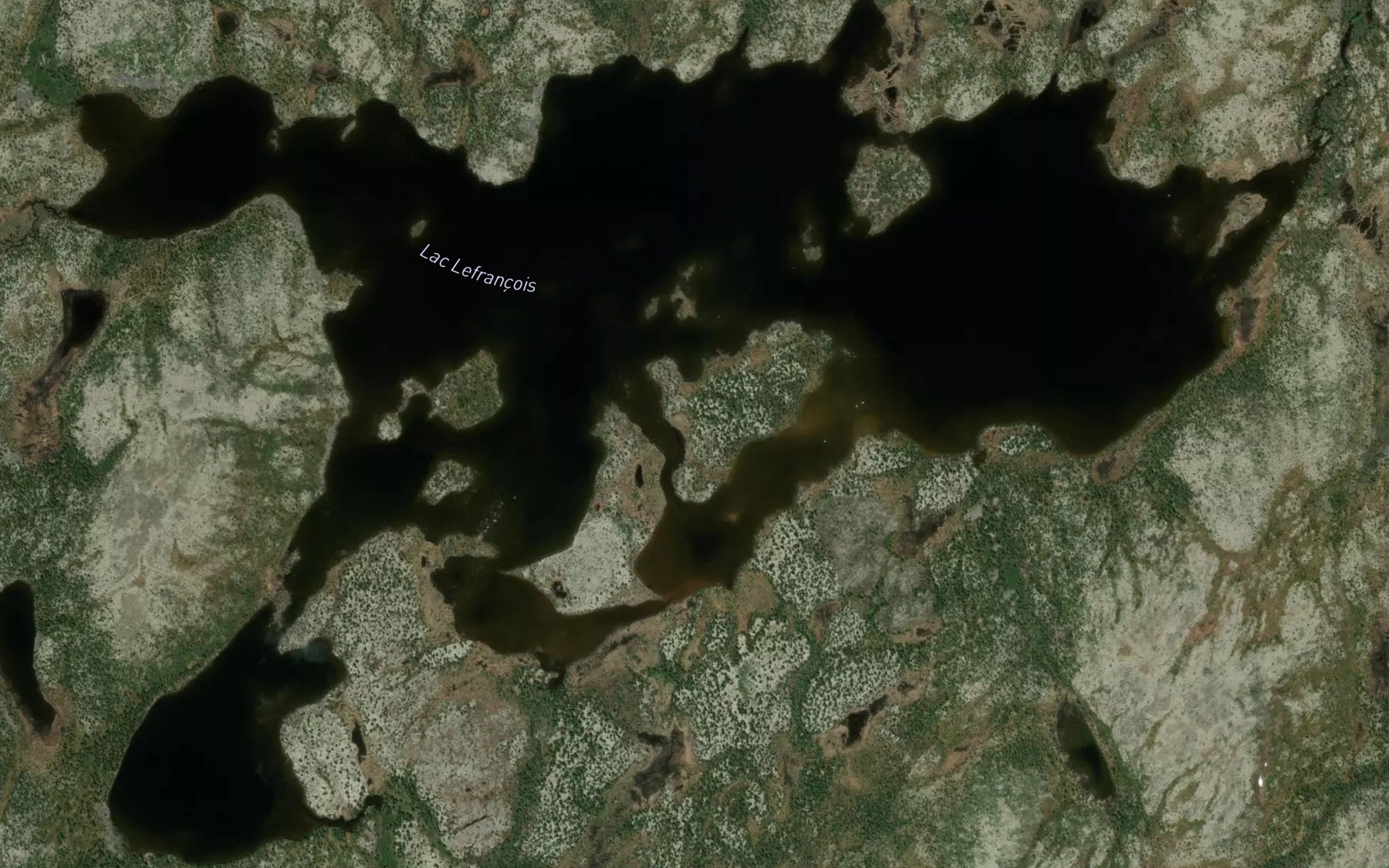 Satellite map of the Lac Lefrancois